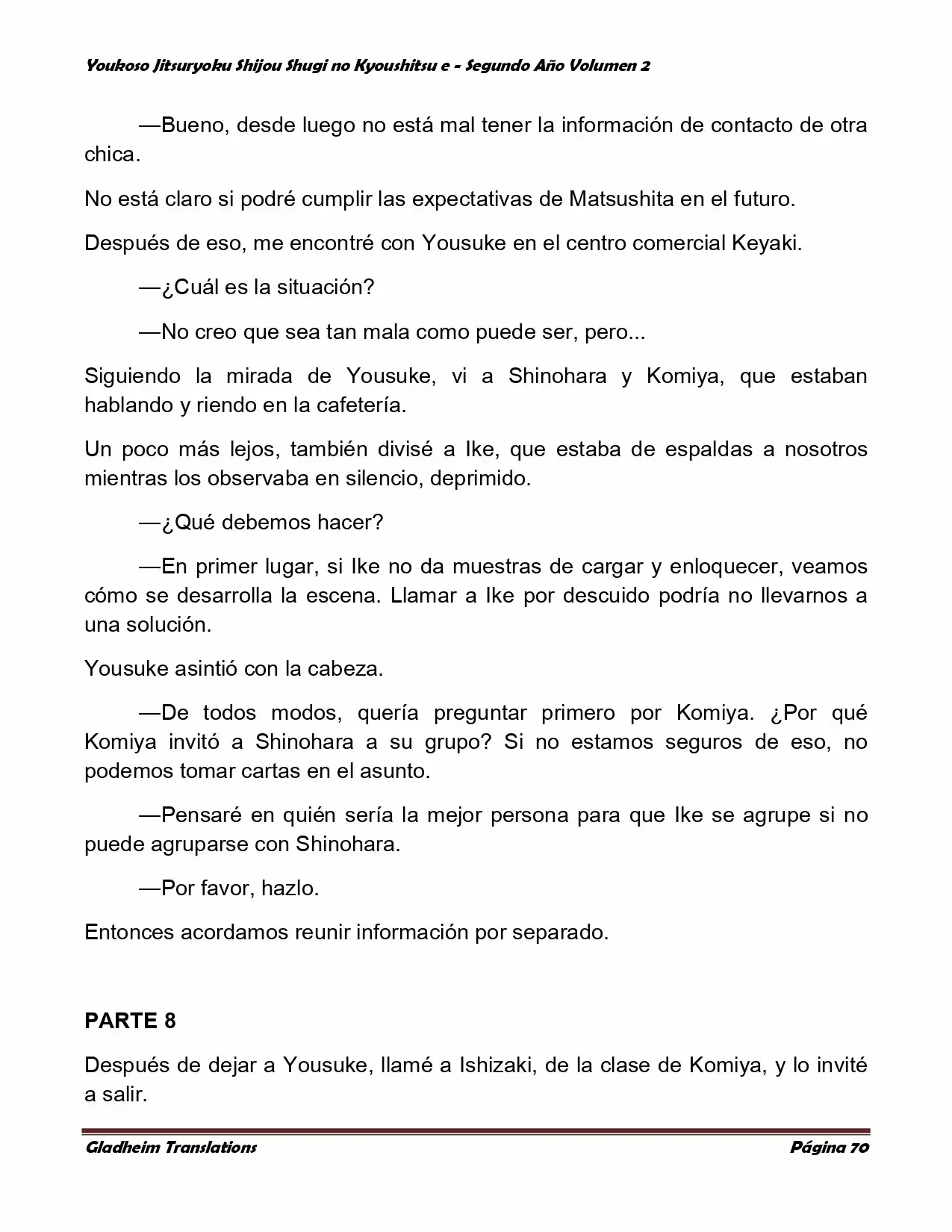 Página 70 del Manga