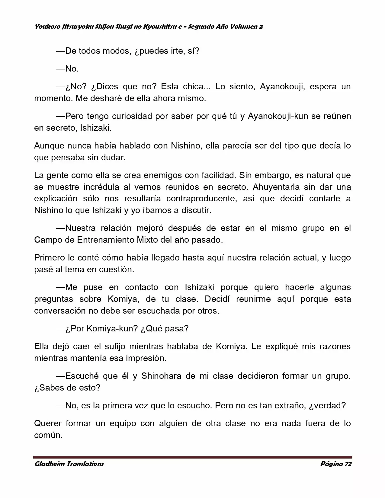 Página 72 del Manga