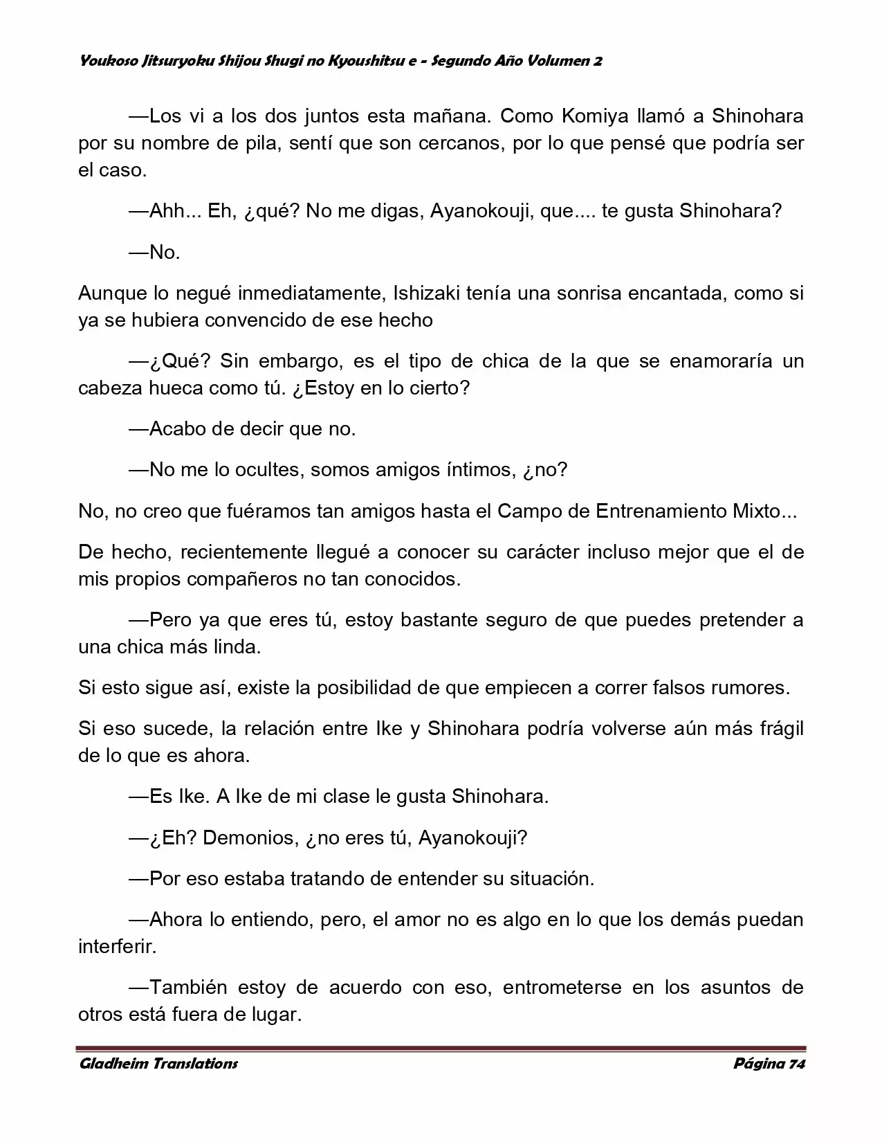 Página 74 del Manga