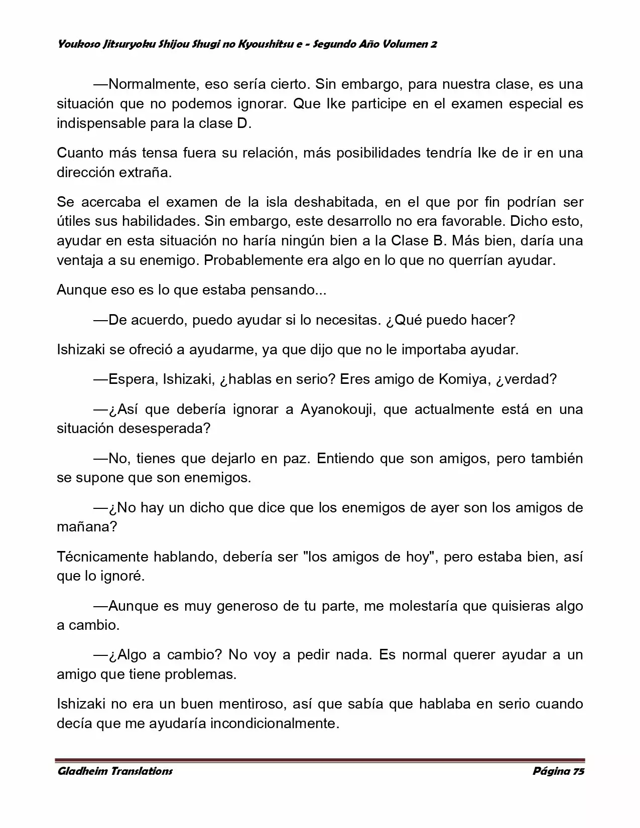 Página 75 del Manga