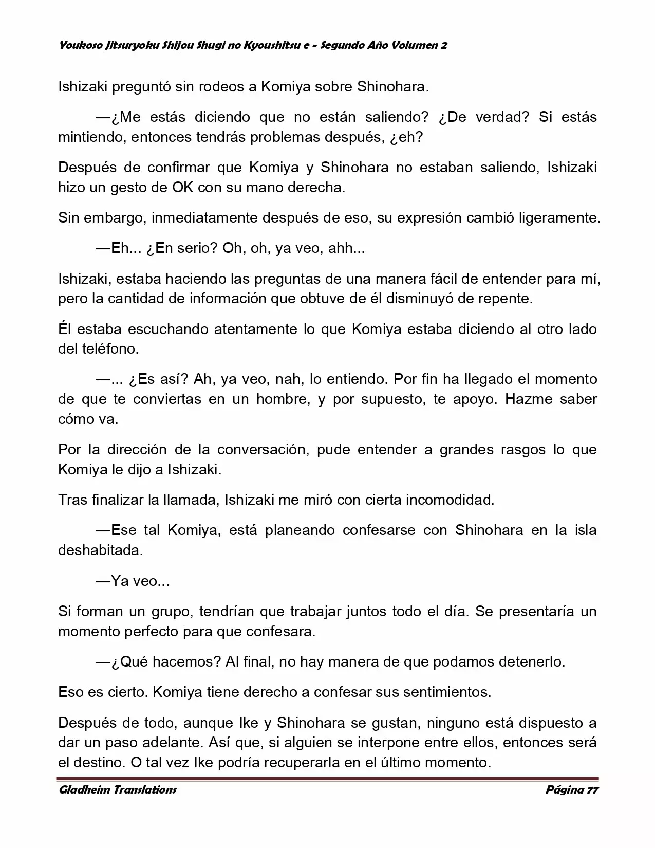 Página 77 del Manga