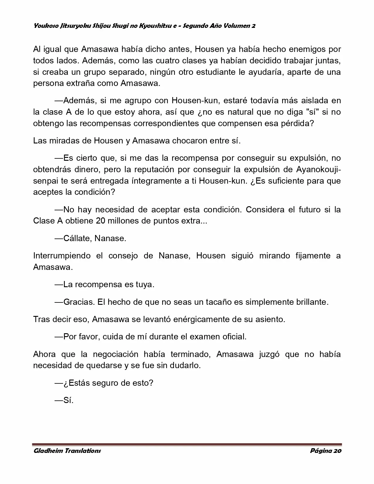 Página 20 del Manga