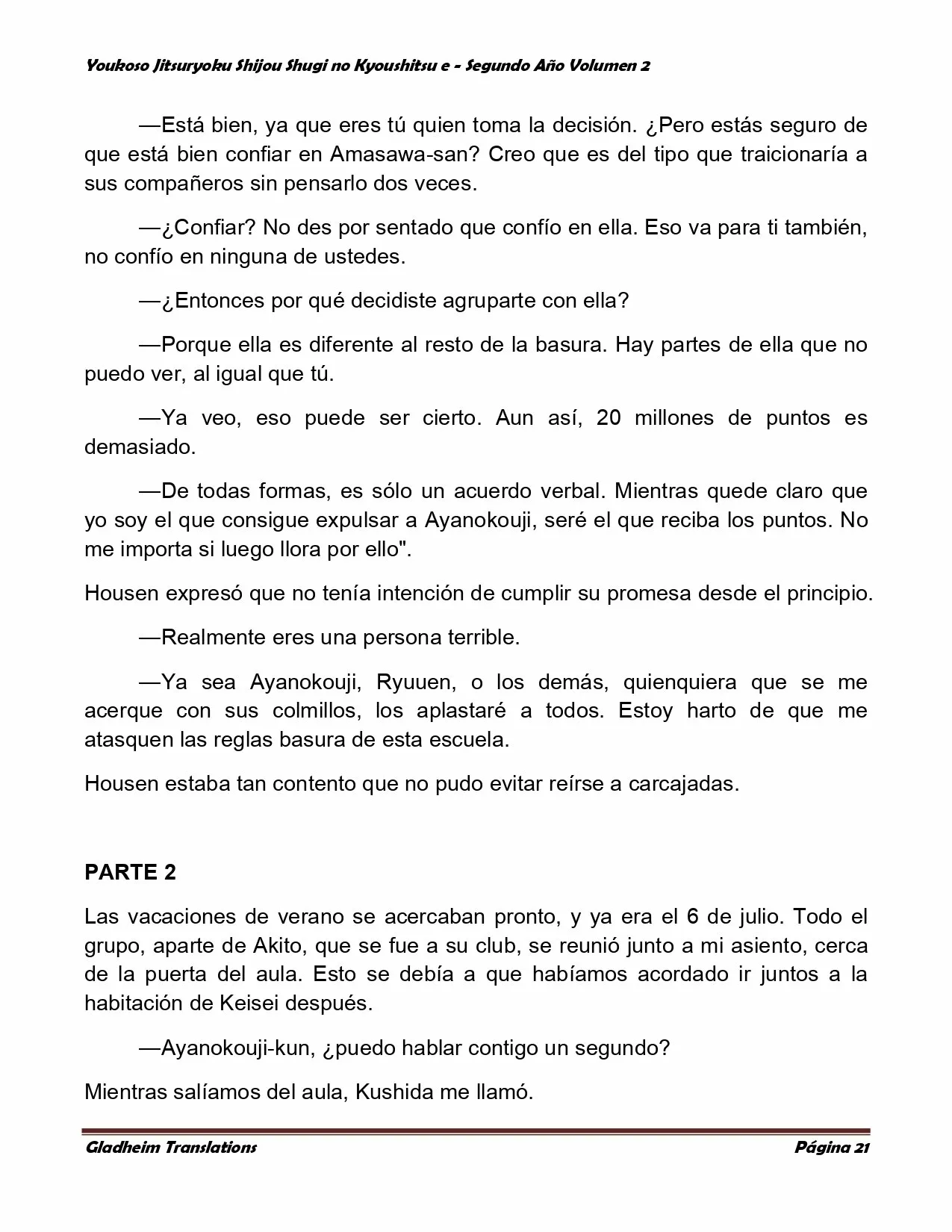 Página 21 del Manga