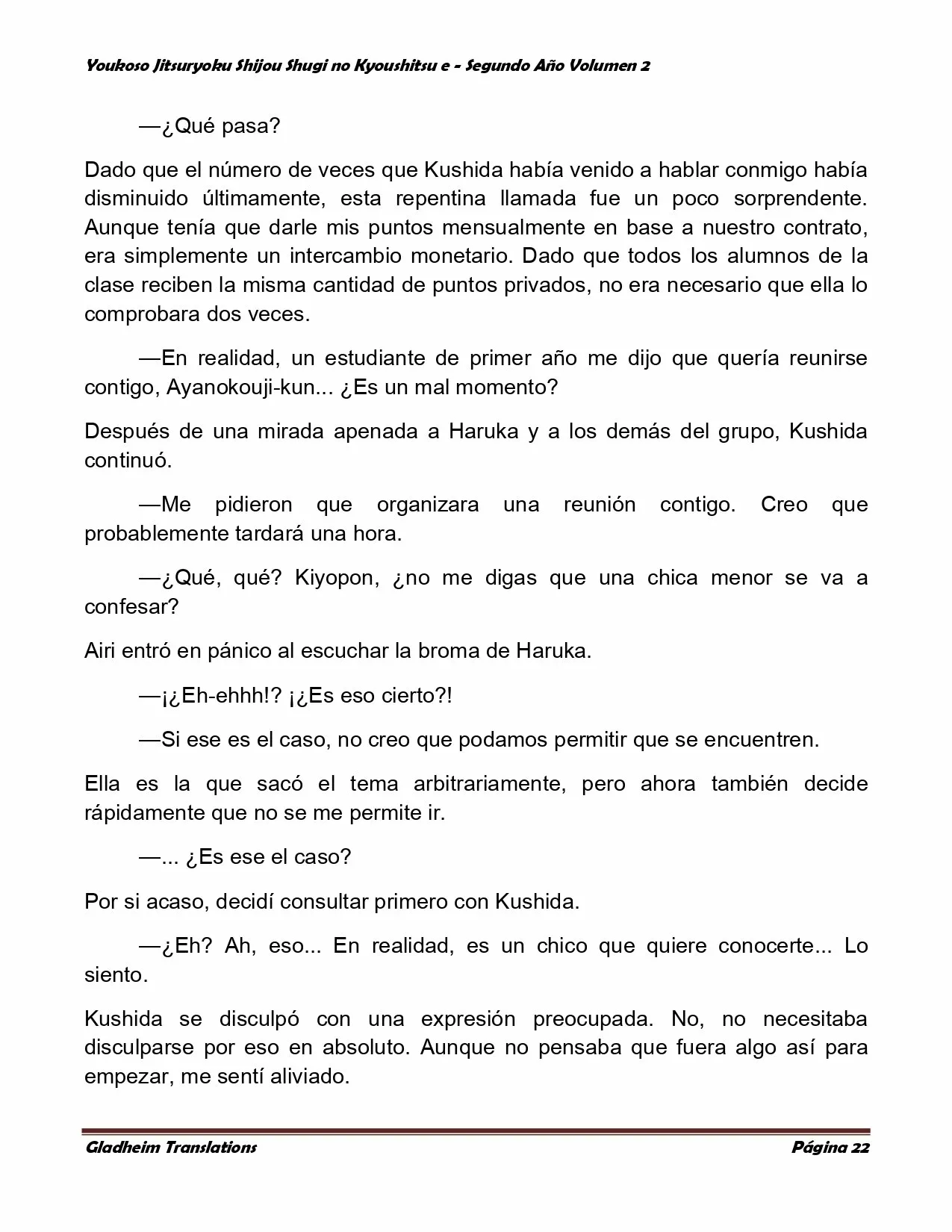 Página 22 del Manga