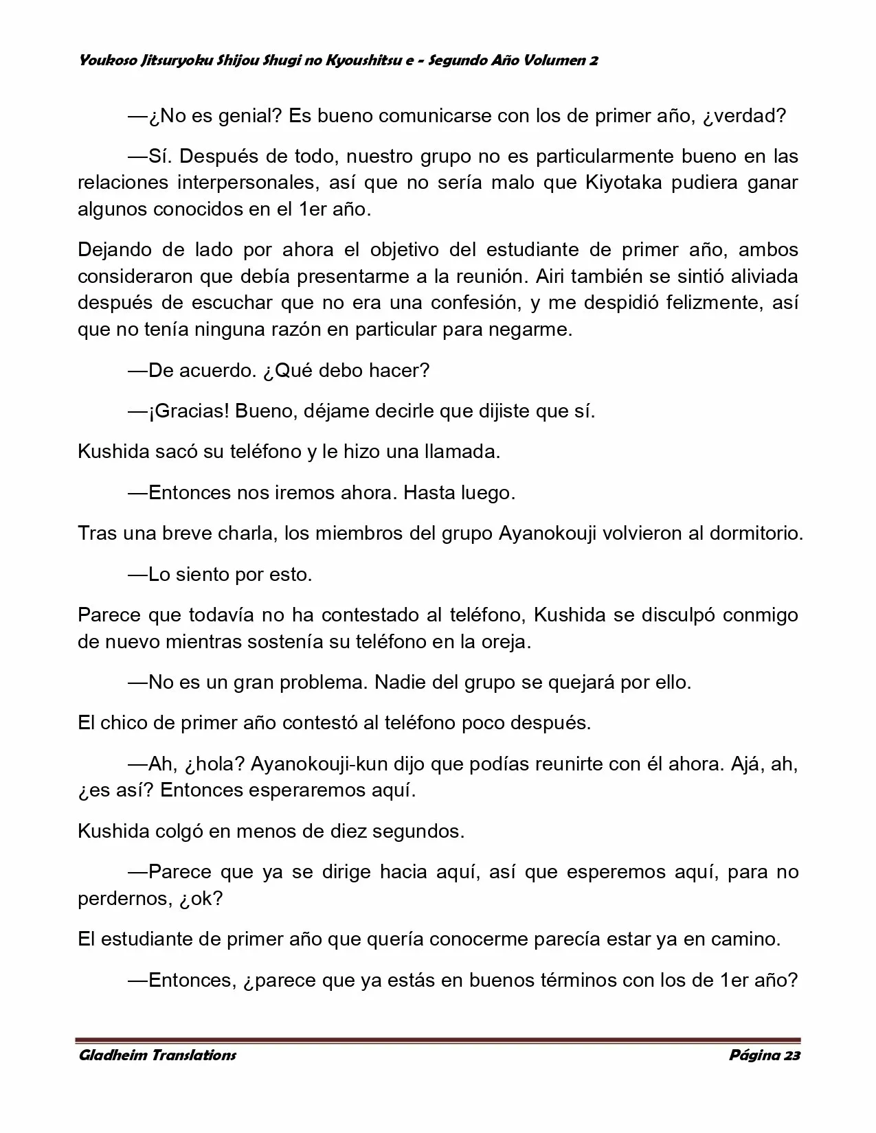 Página 23 del Manga