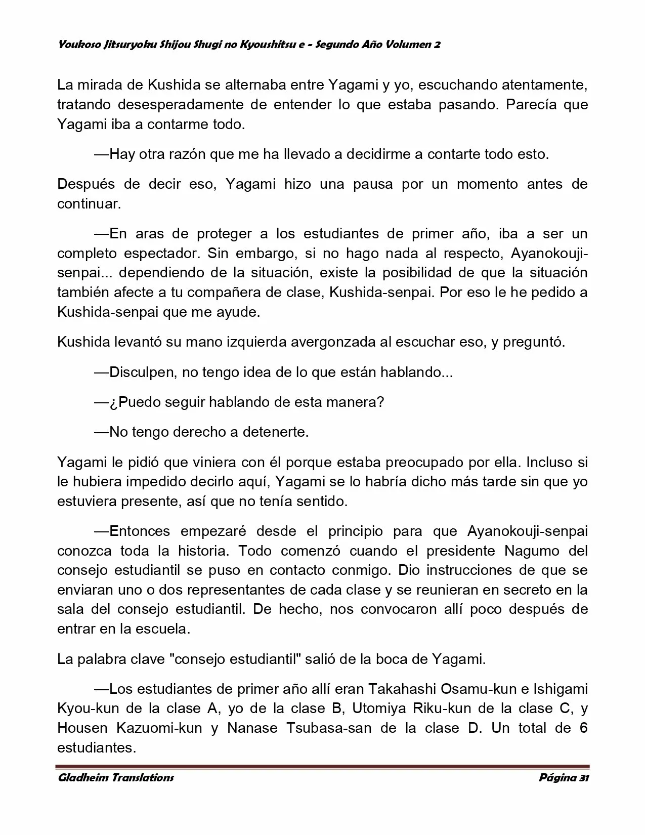 Página 31 del Manga