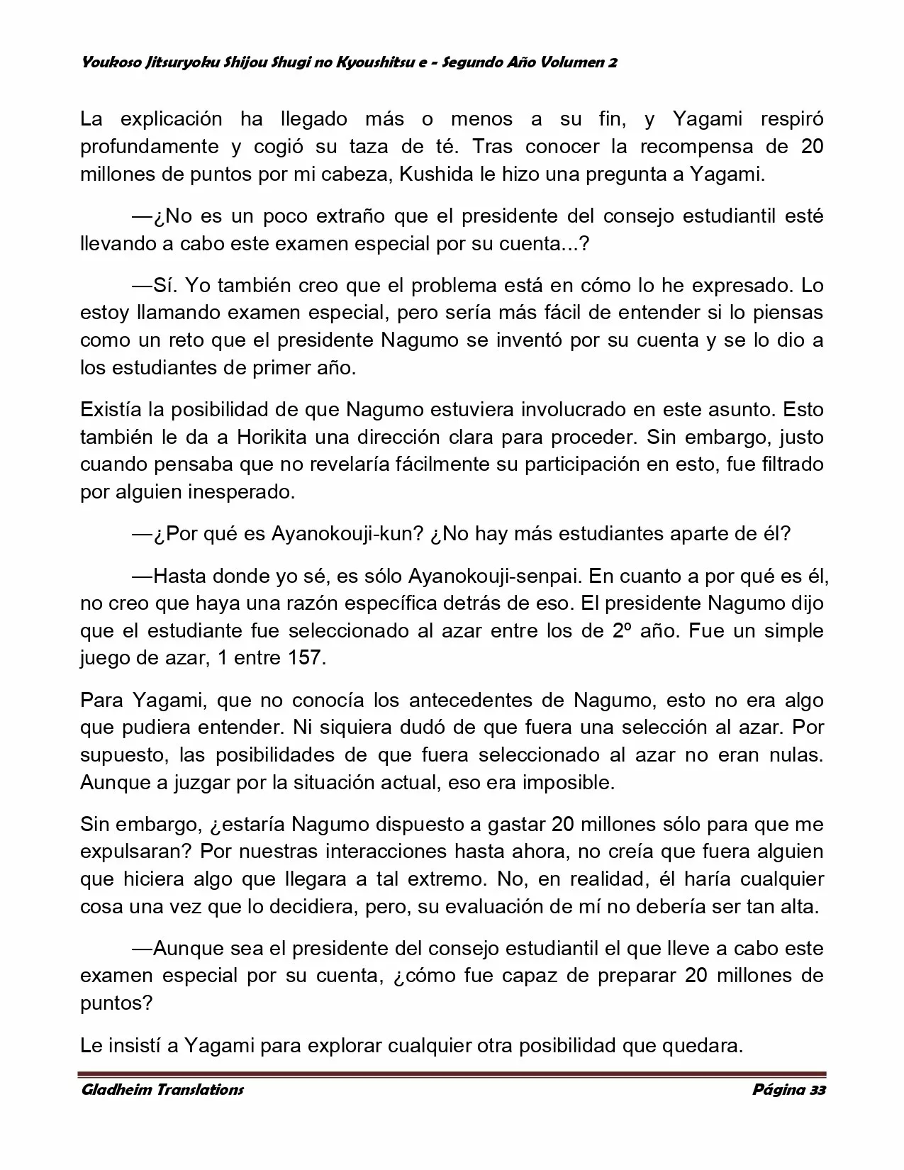 Página 33 del Manga