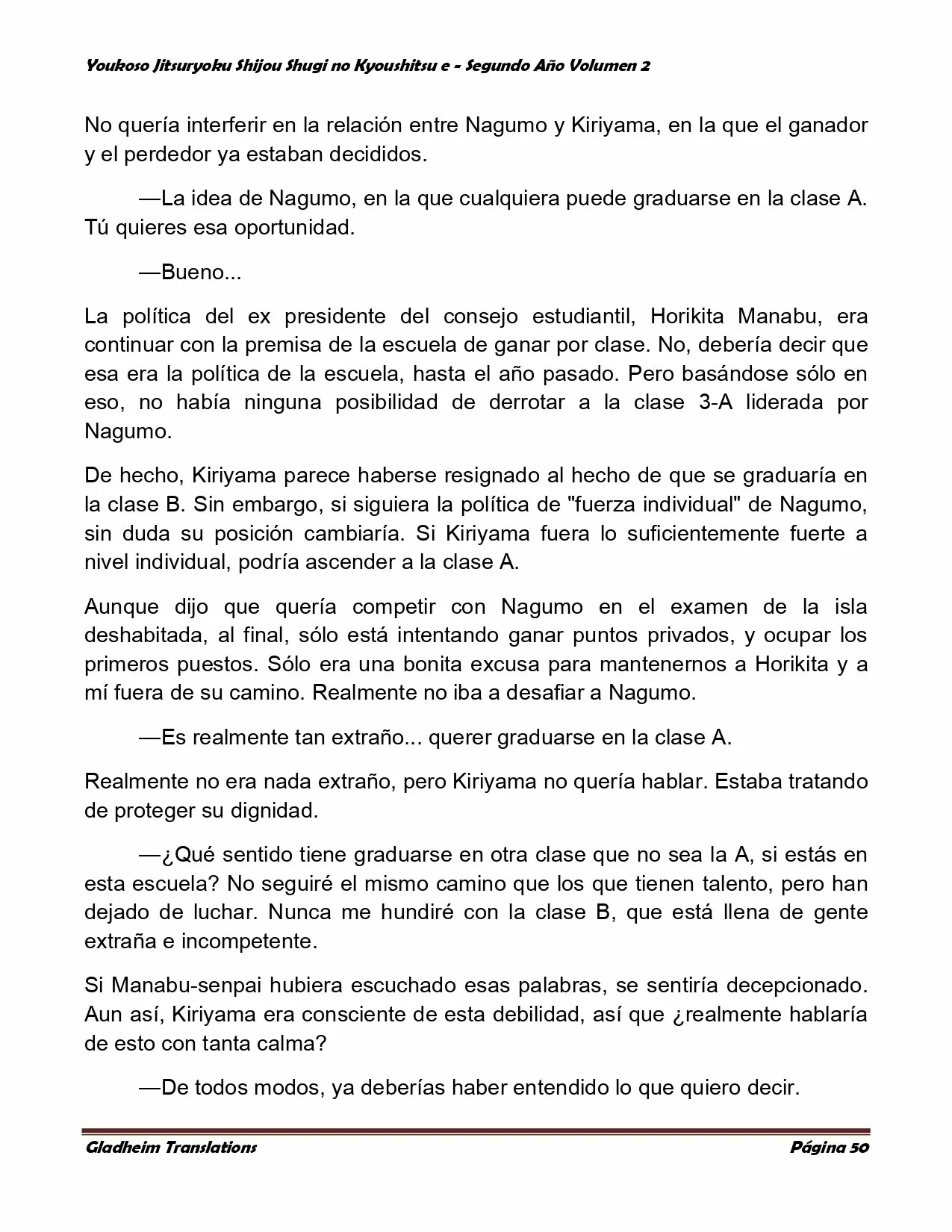 Página 50 del Manga