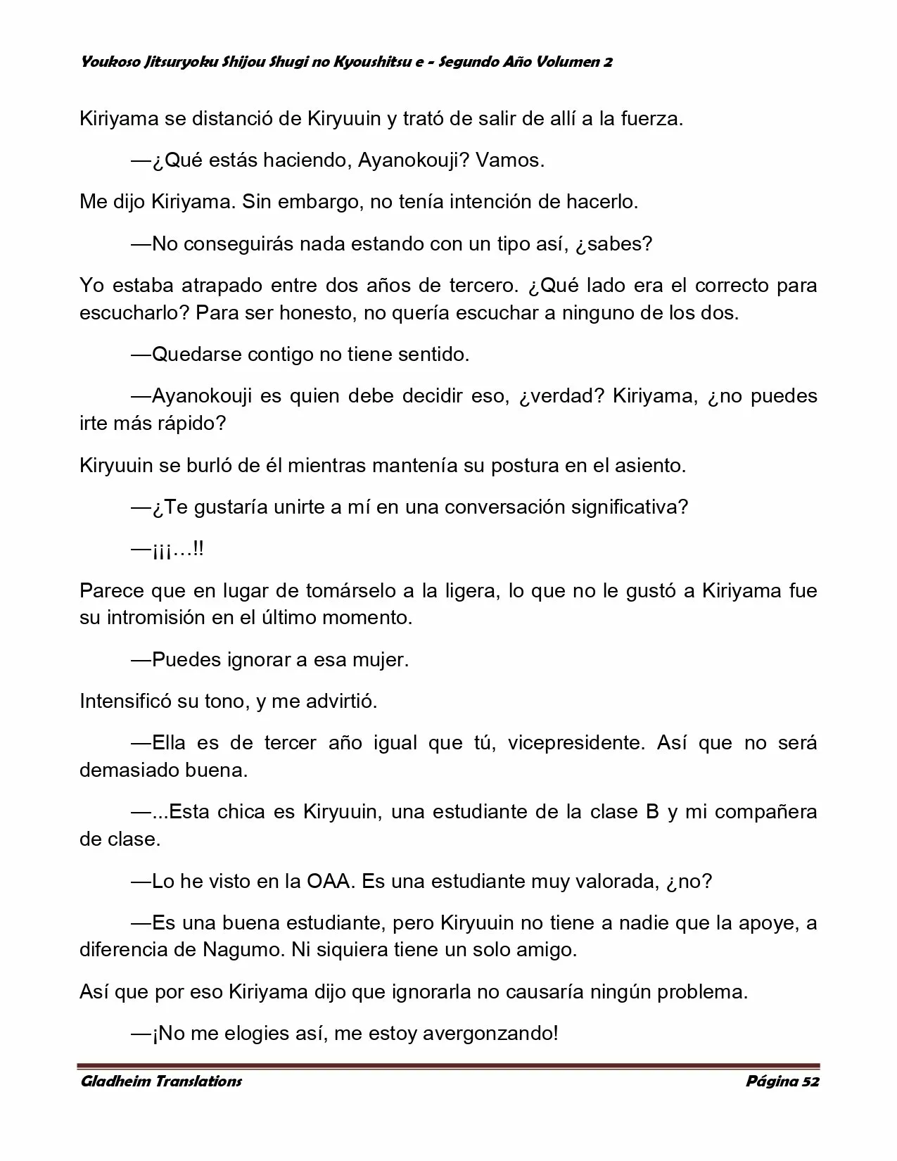 Página 52 del Manga