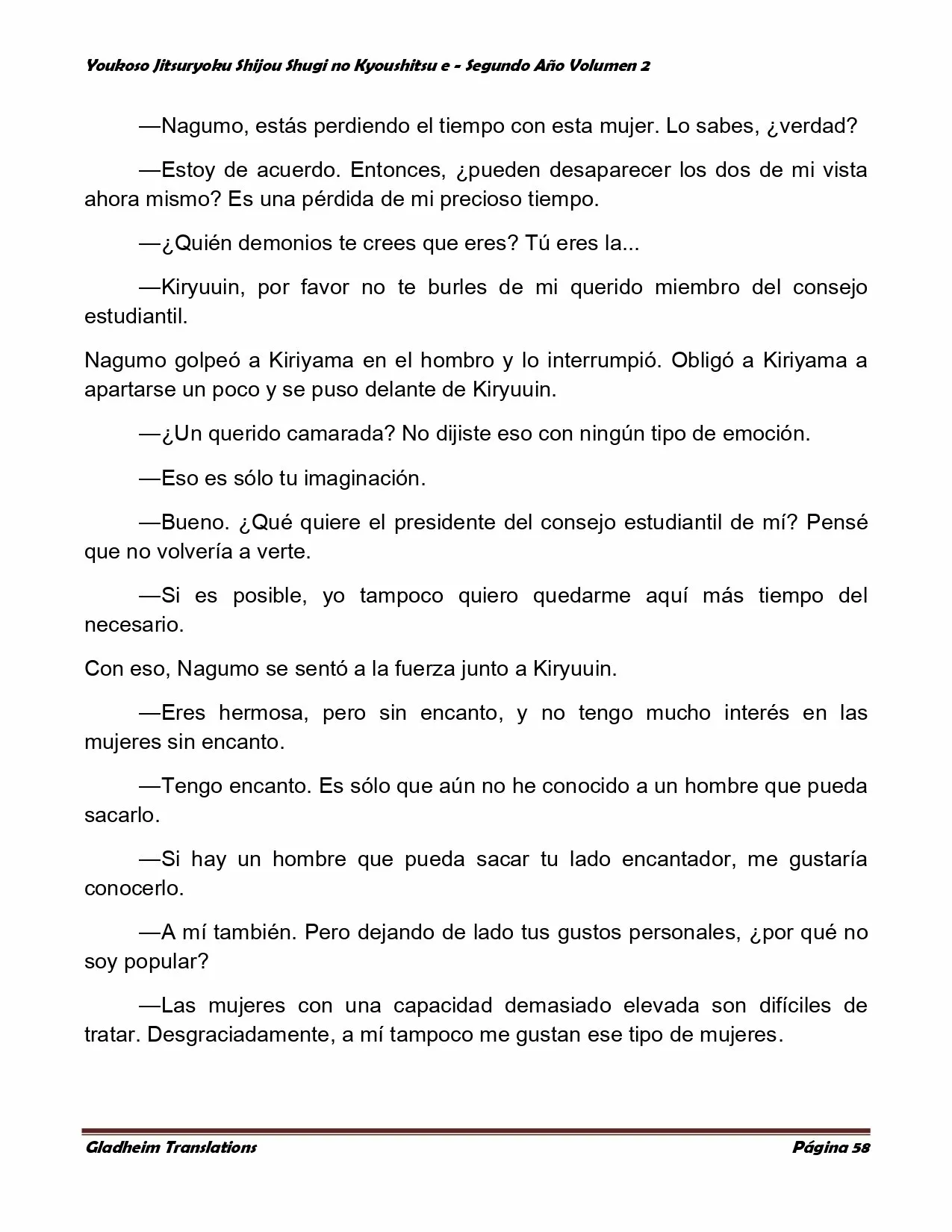 Página 58 del Manga