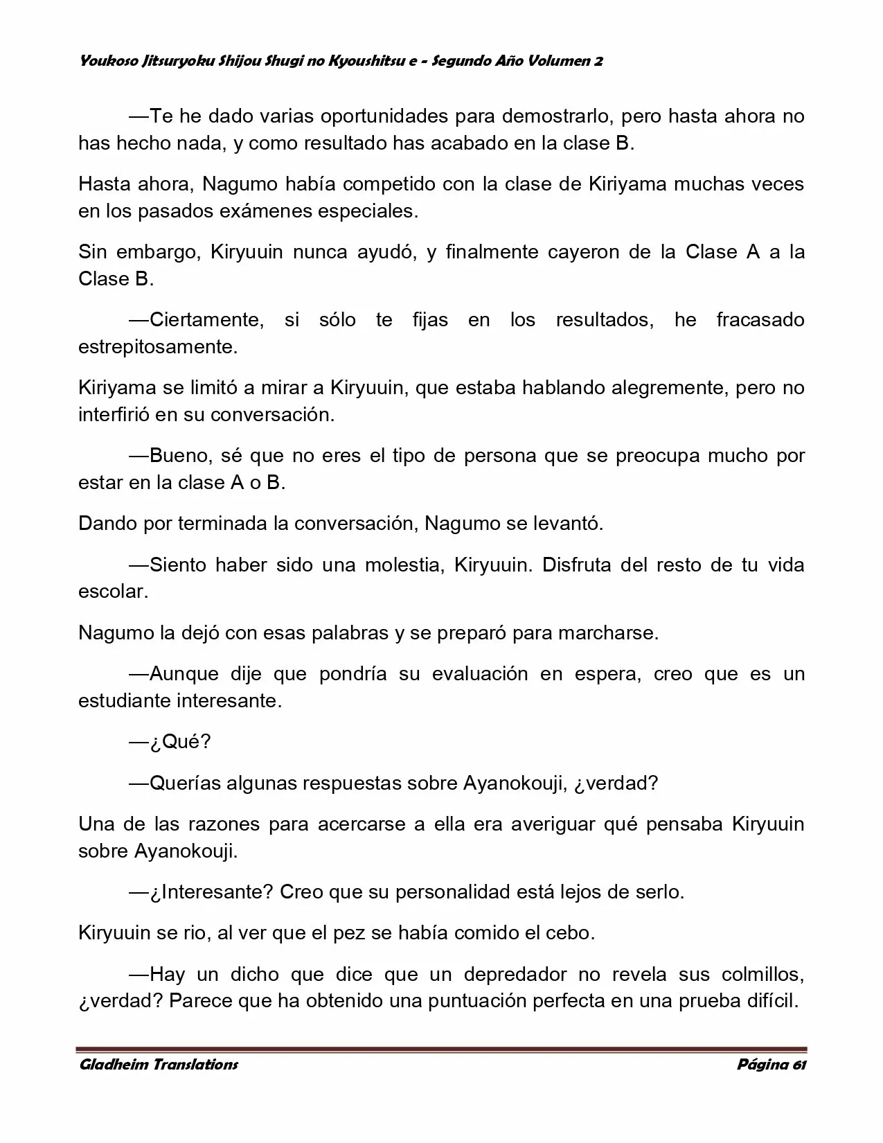 Página 61 del Manga