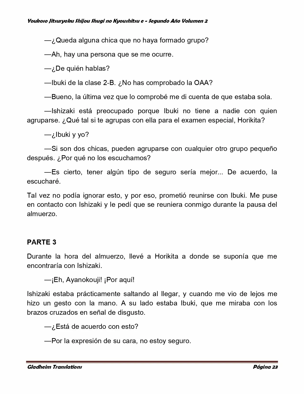 Página 23 del Manga