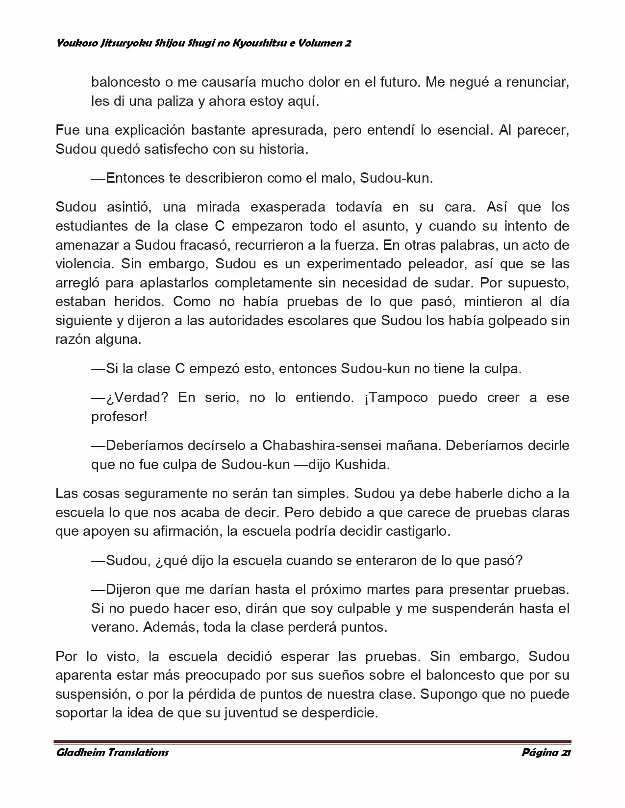 Página 21 del Manga