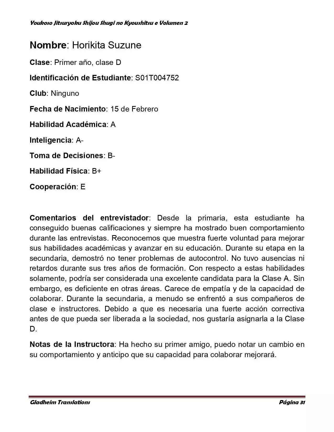 Página 31 del Manga