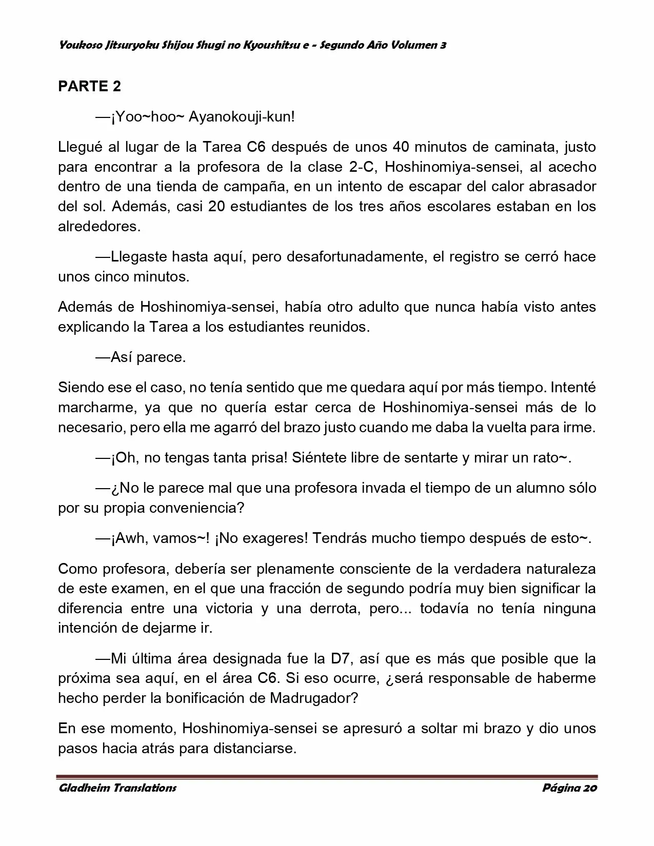 Página 20 del Manga