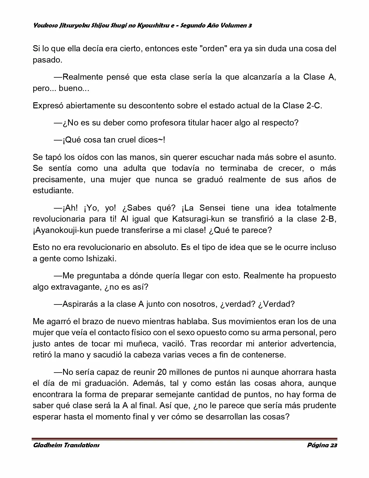 Página 23 del Manga