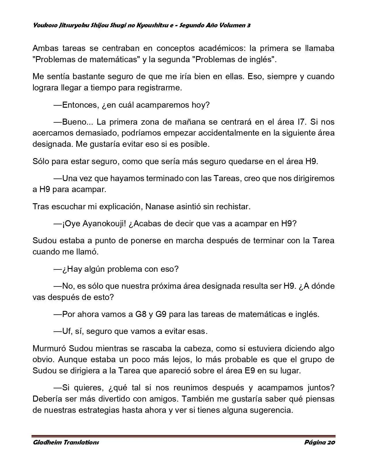 Página 20 del Manga