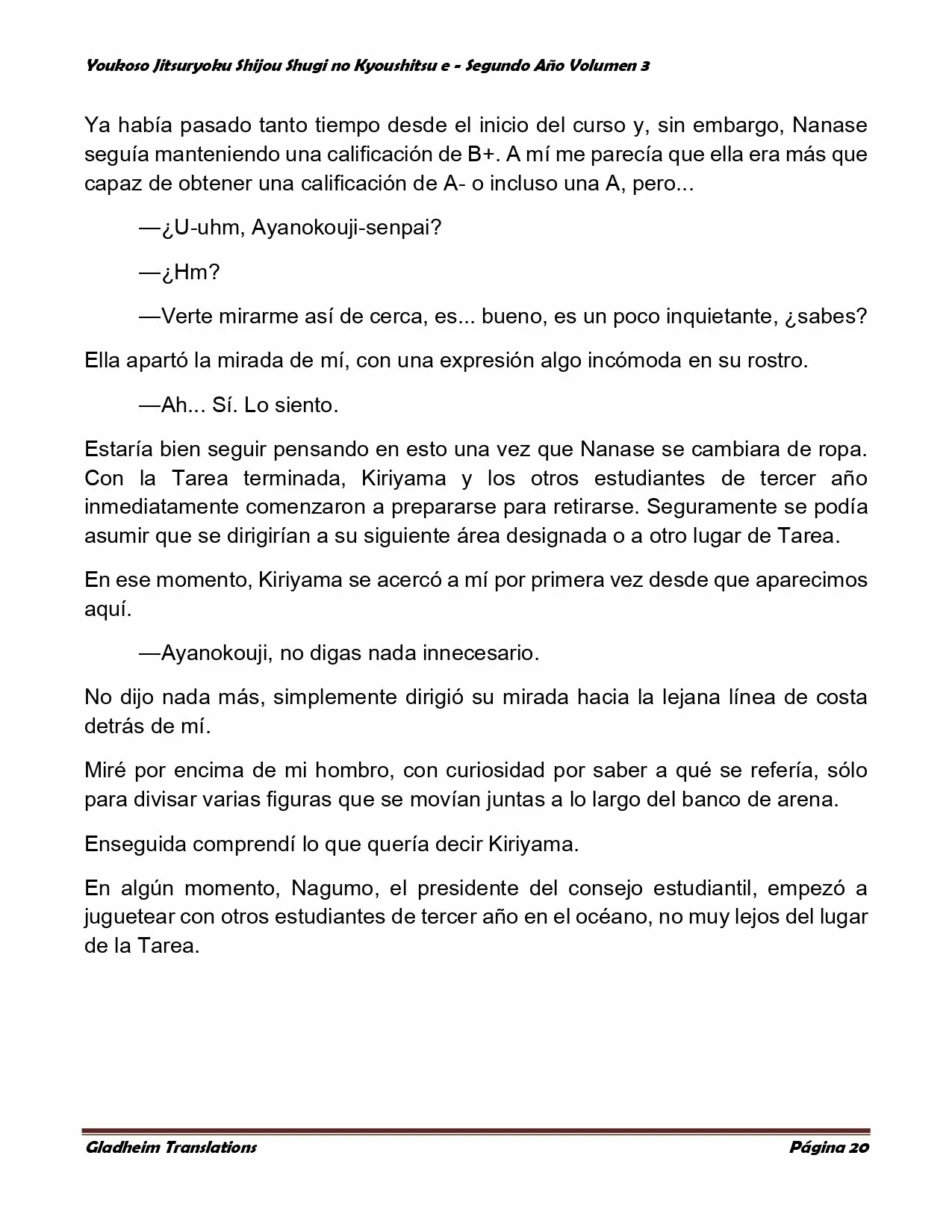 Página 20 del Manga