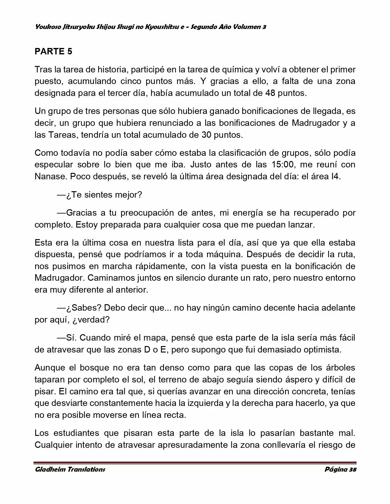 Página 38 del Manga