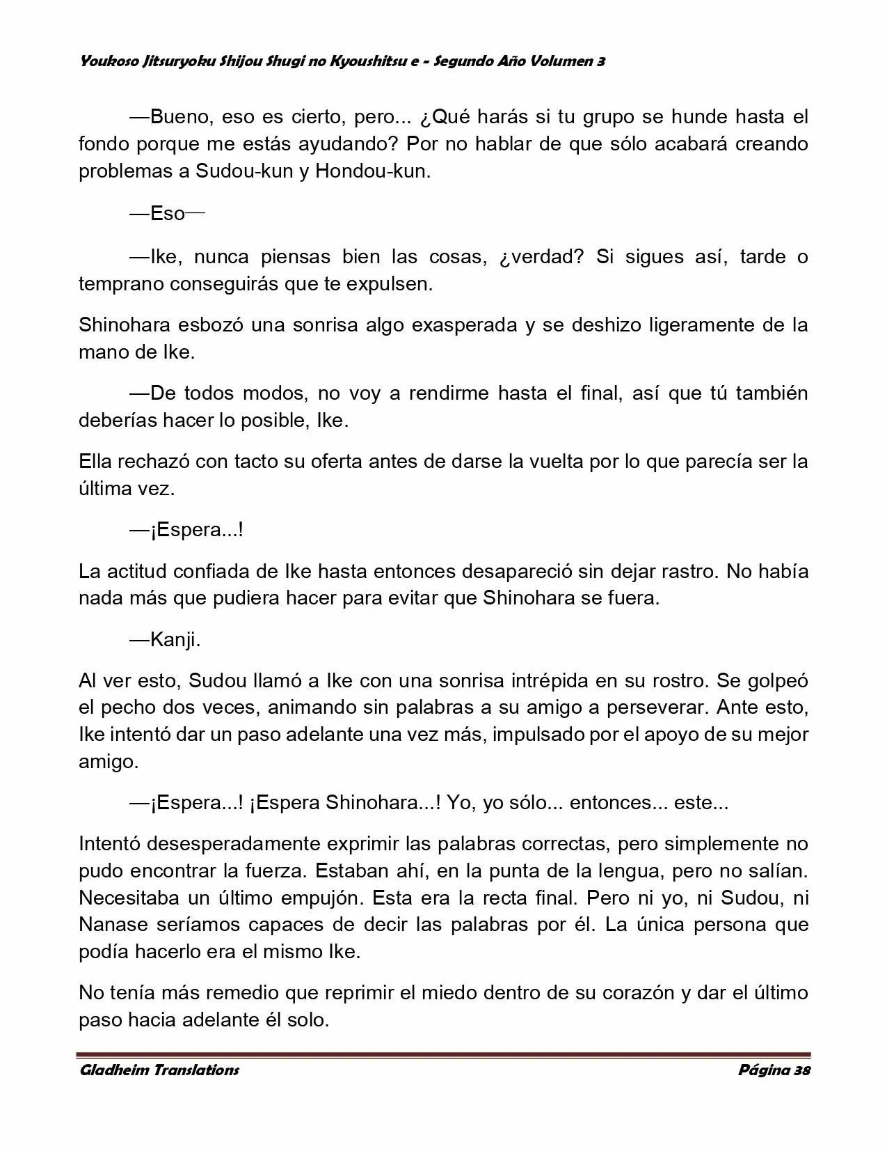 Página 38 del Manga