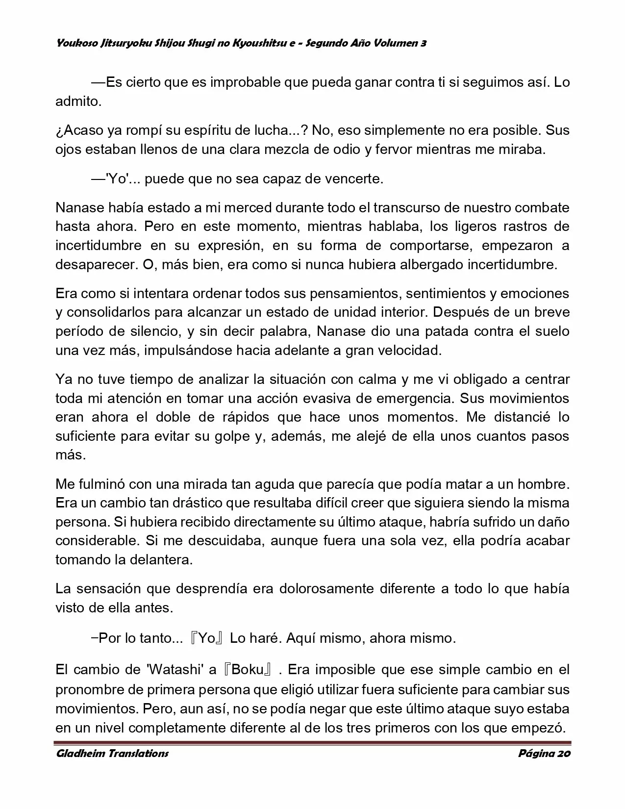 Página 20 del Manga