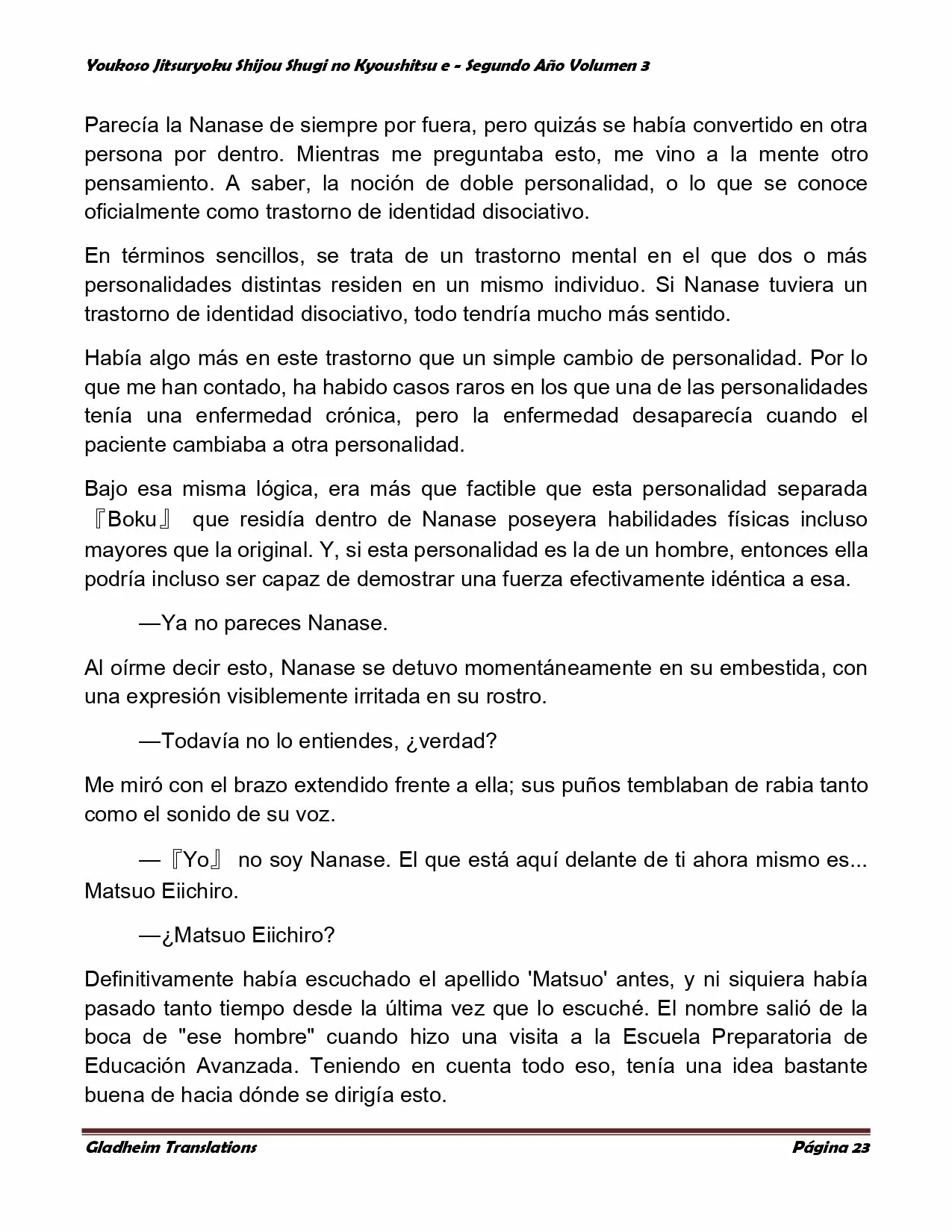 Página 23 del Manga