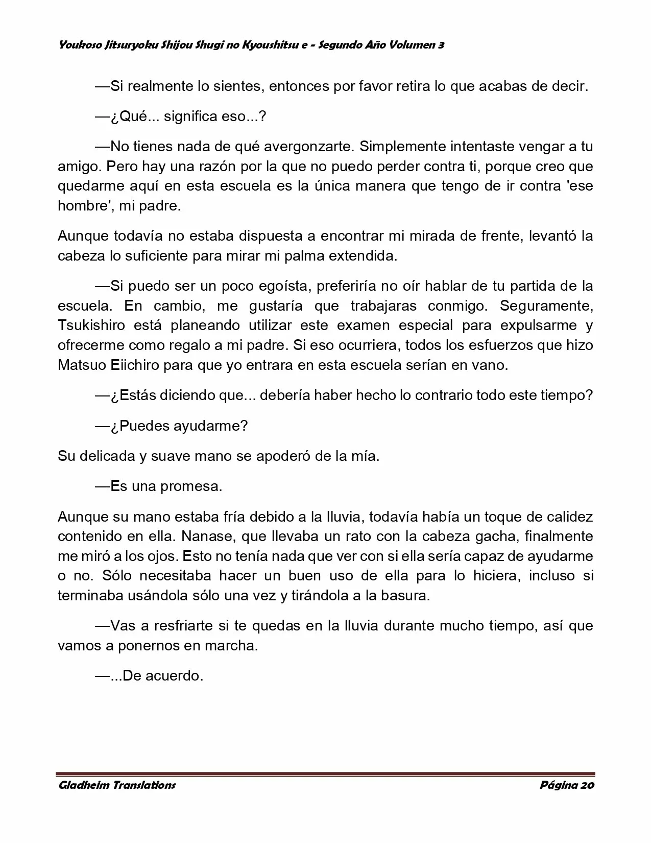 Página 20 del Manga