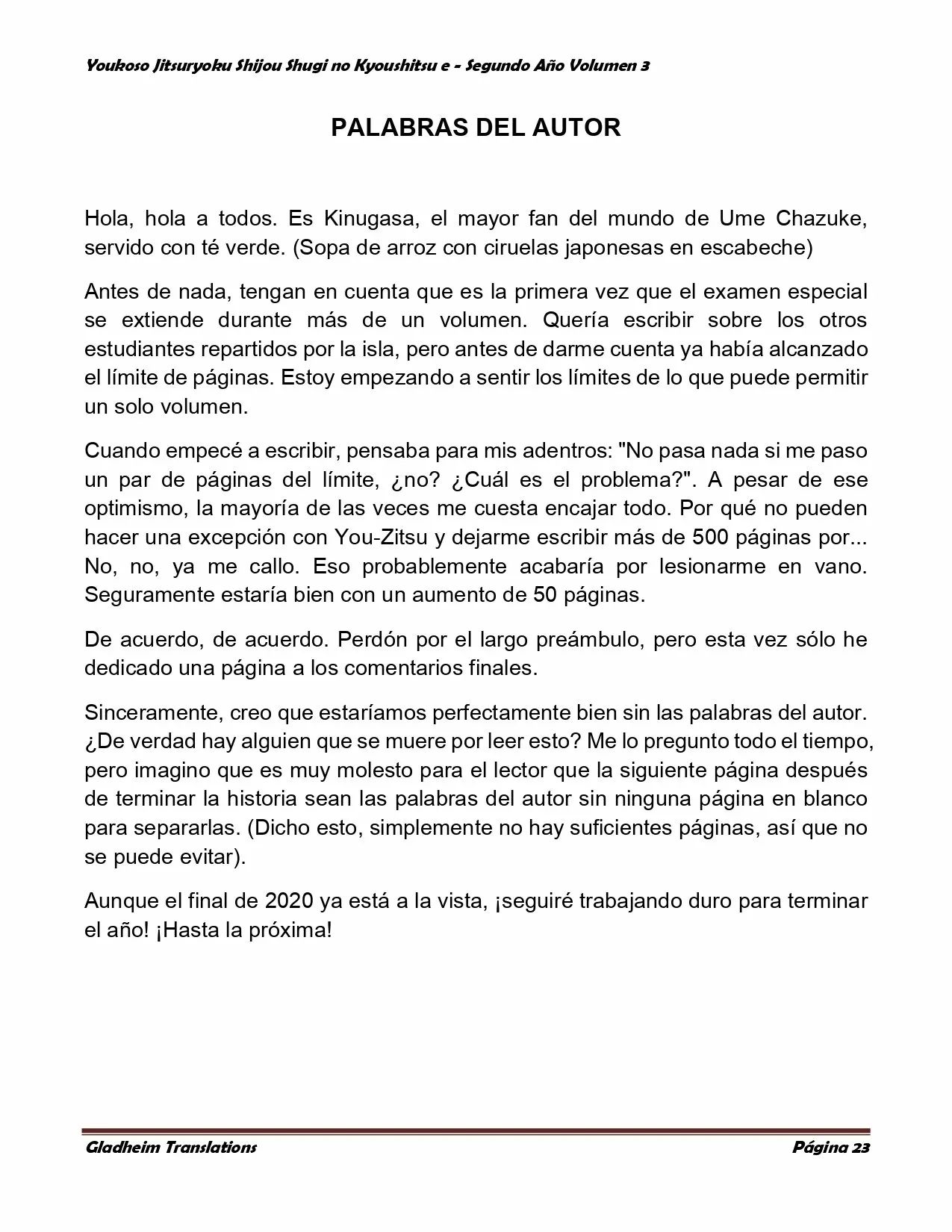 Página 23 del Manga