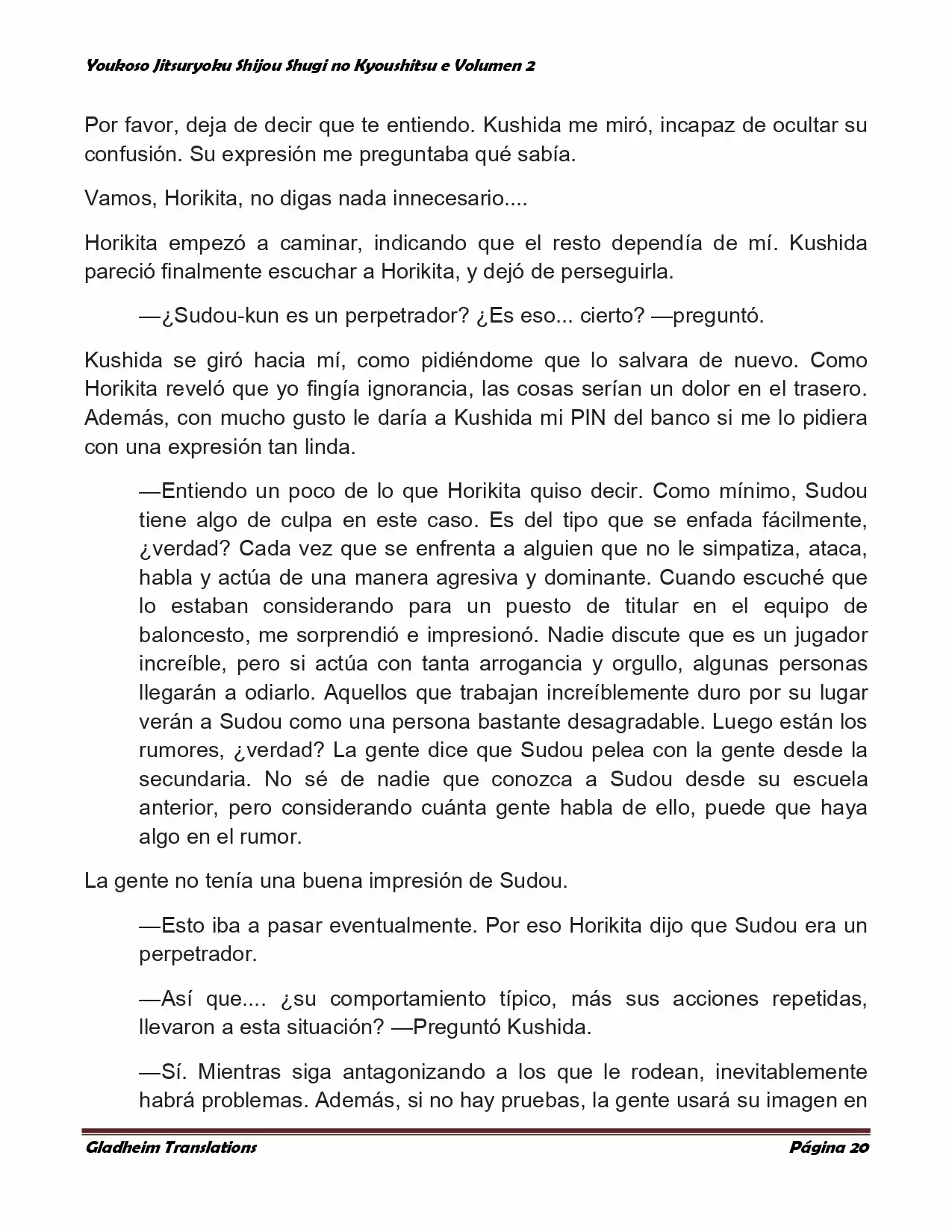 Página 20 del Manga