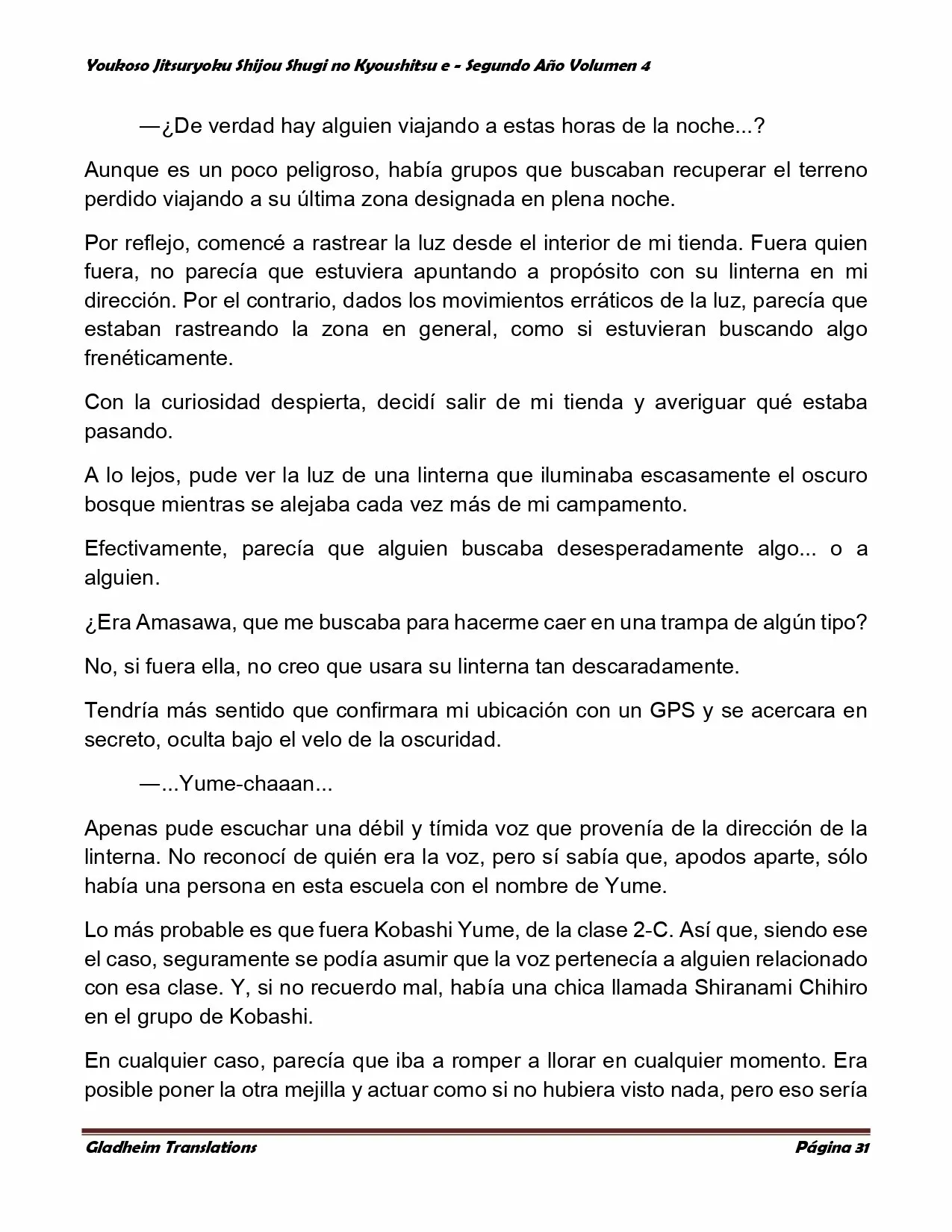 Página 31 del Manga