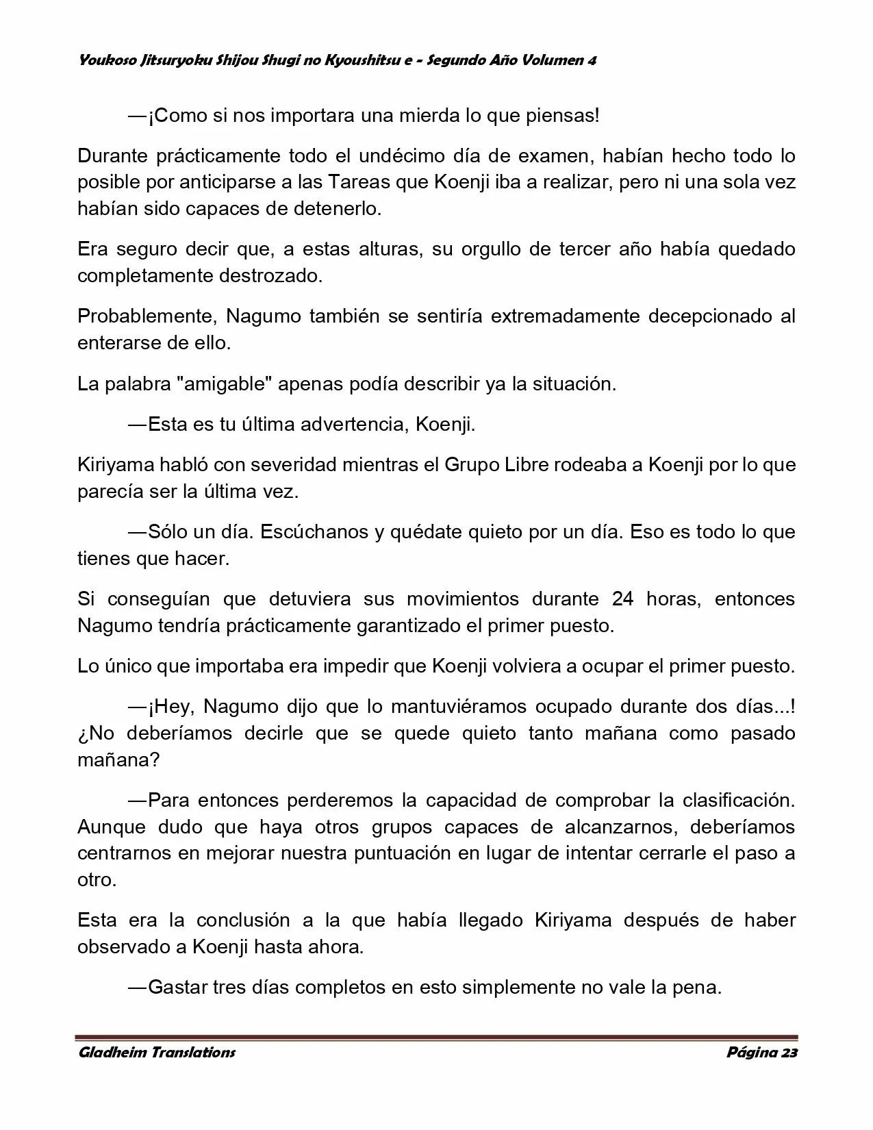 Página 23 del Manga