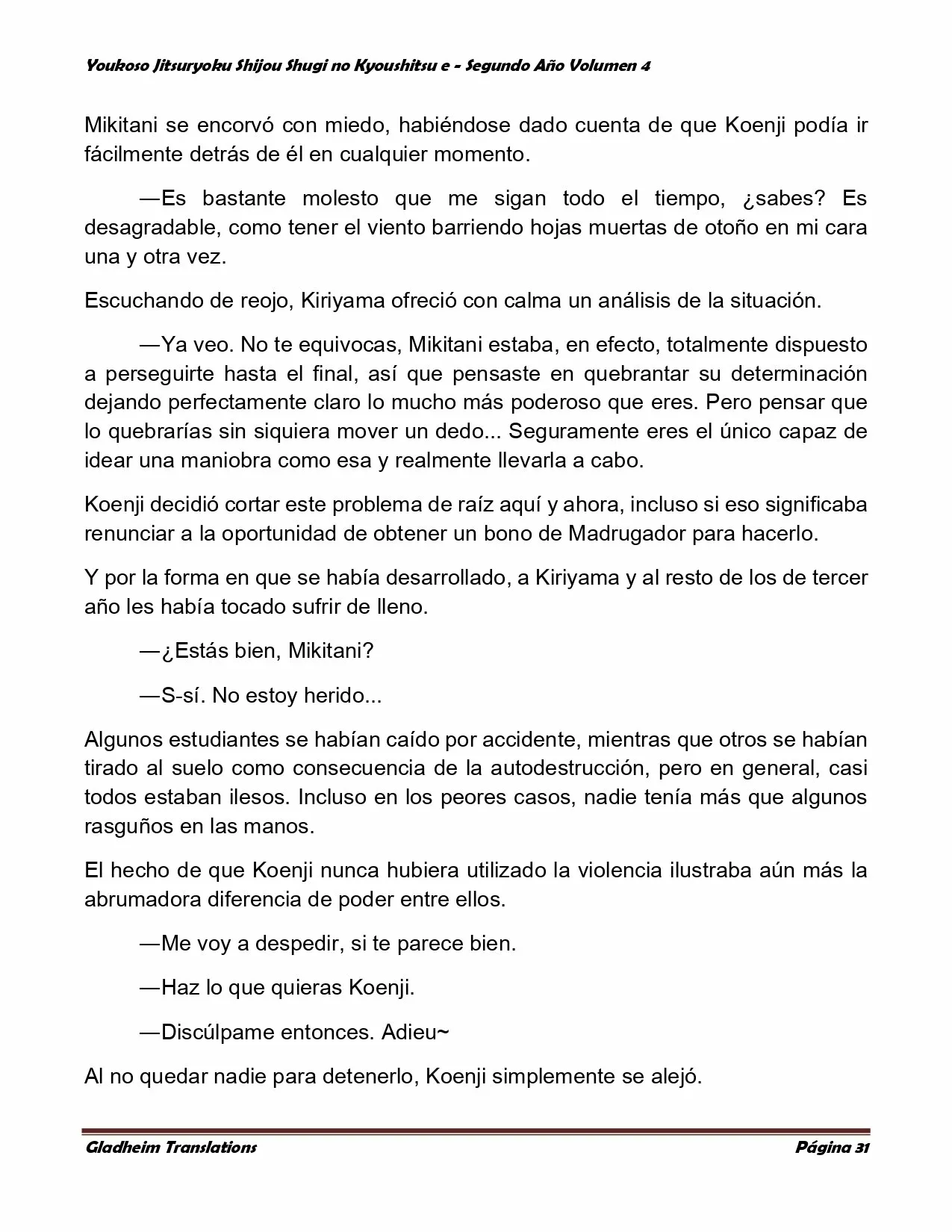 Página 31 del Manga