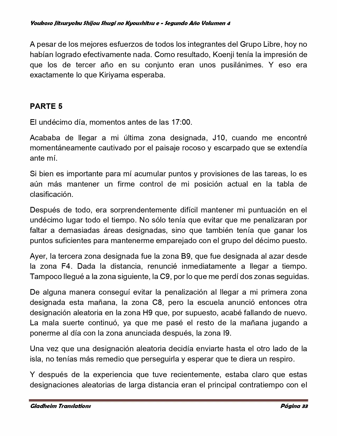 Página 33 del Manga