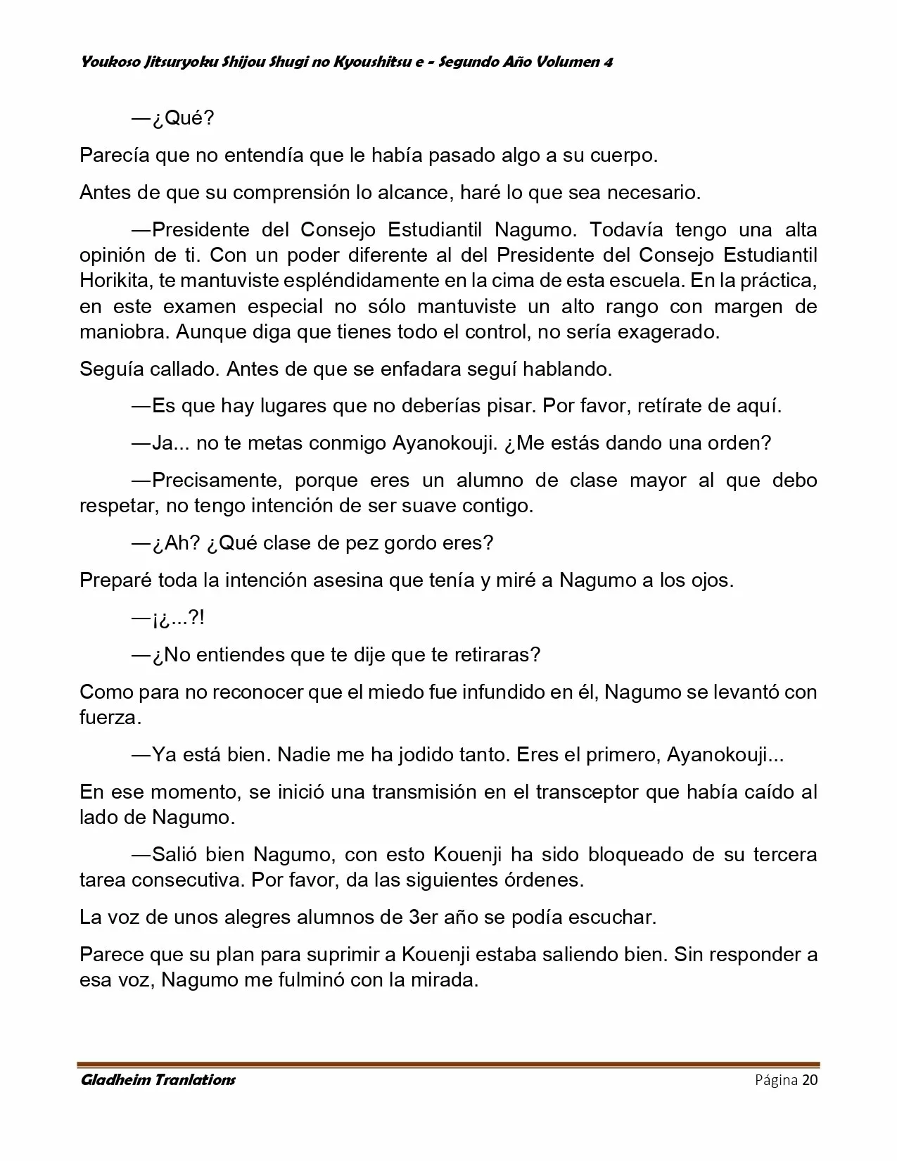 Página 20 del Manga