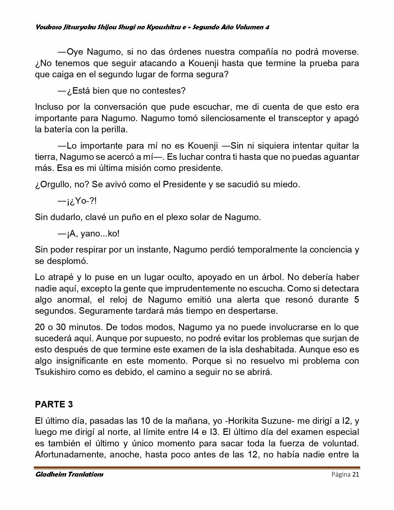 Página 21 del Manga