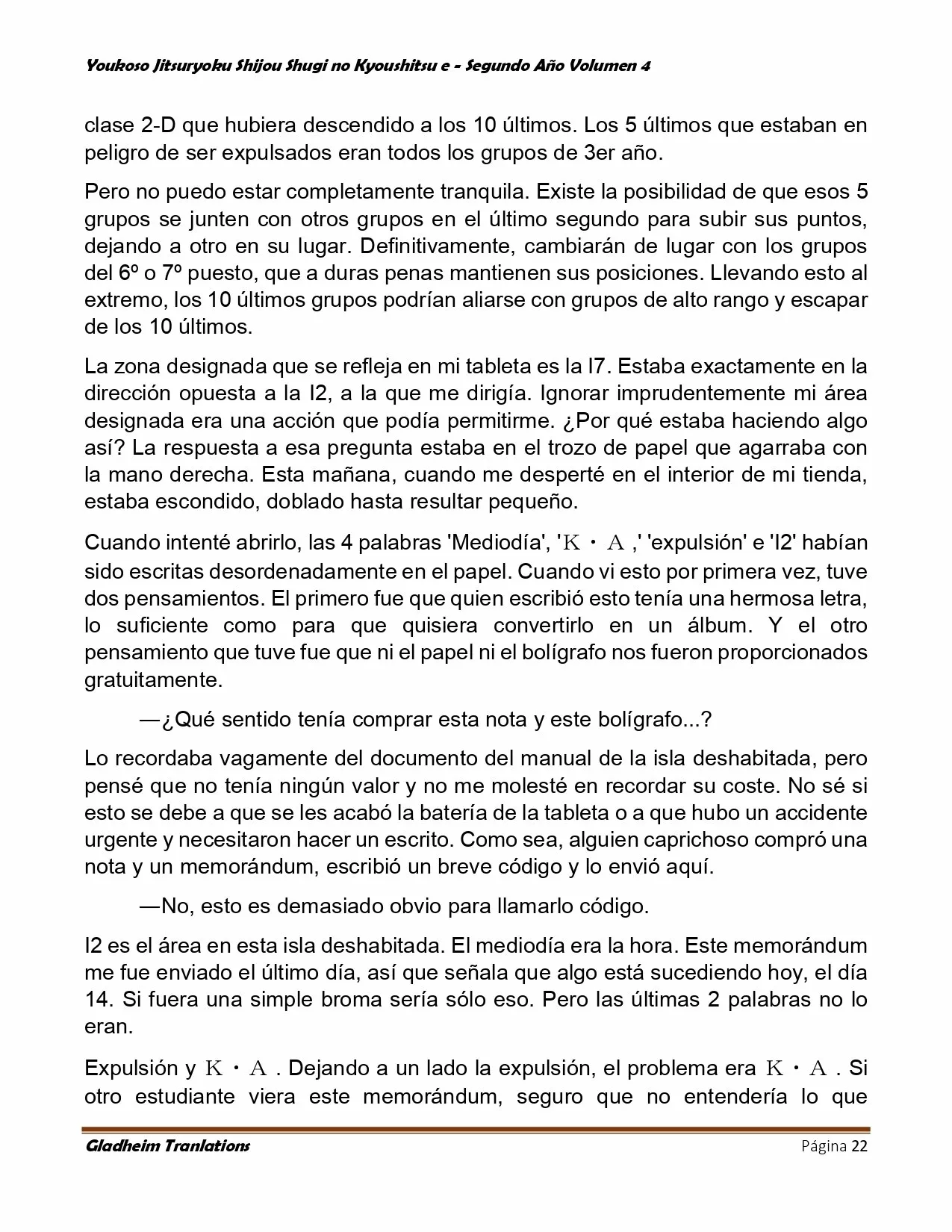 Página 22 del Manga