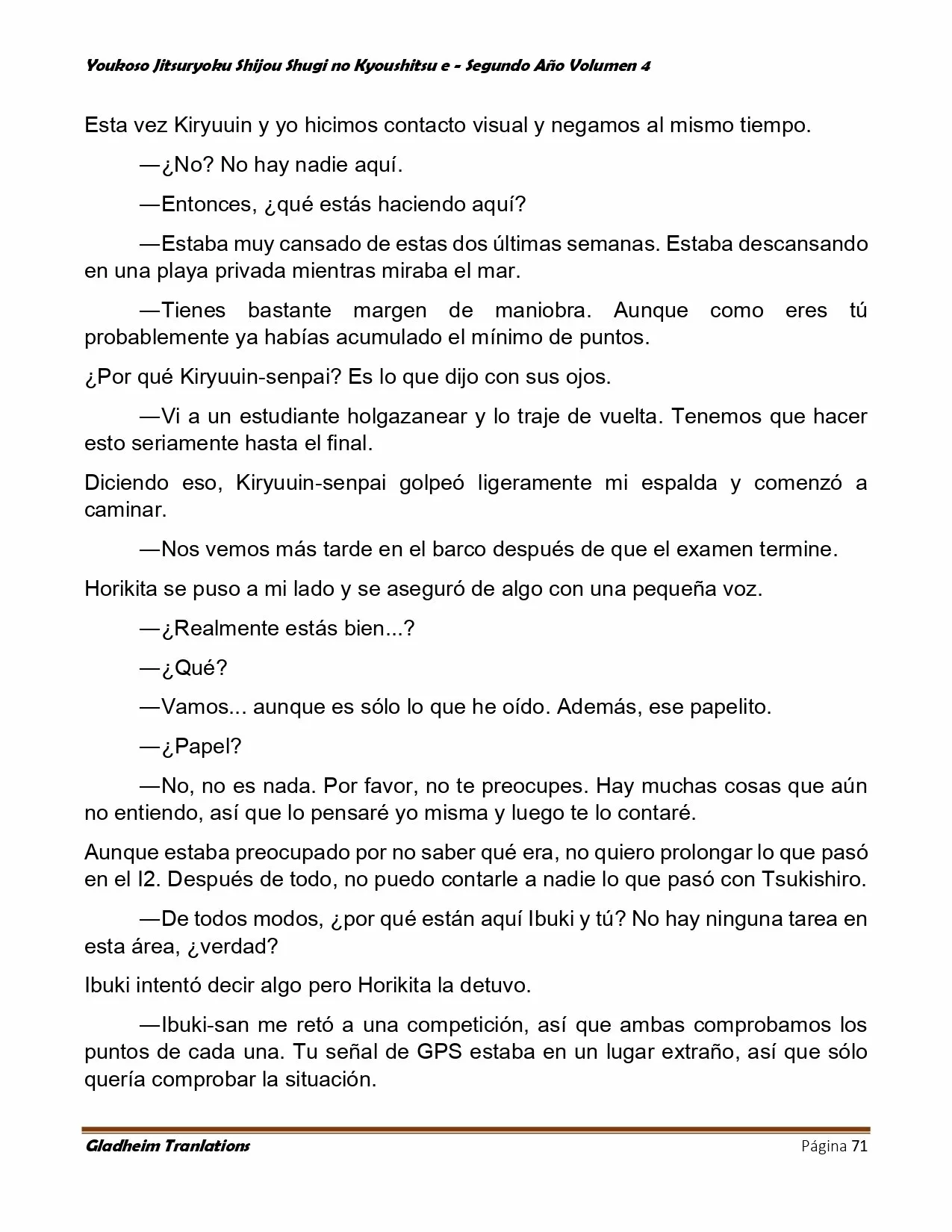 Página 70 del Manga