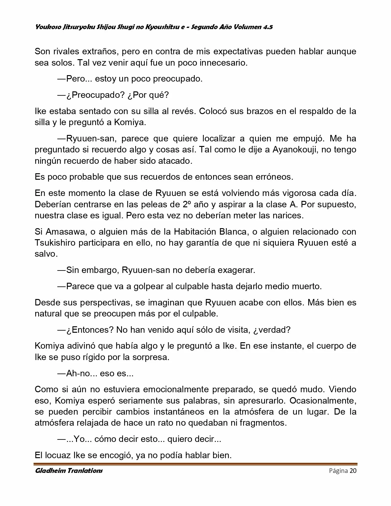 Página 20 del Manga