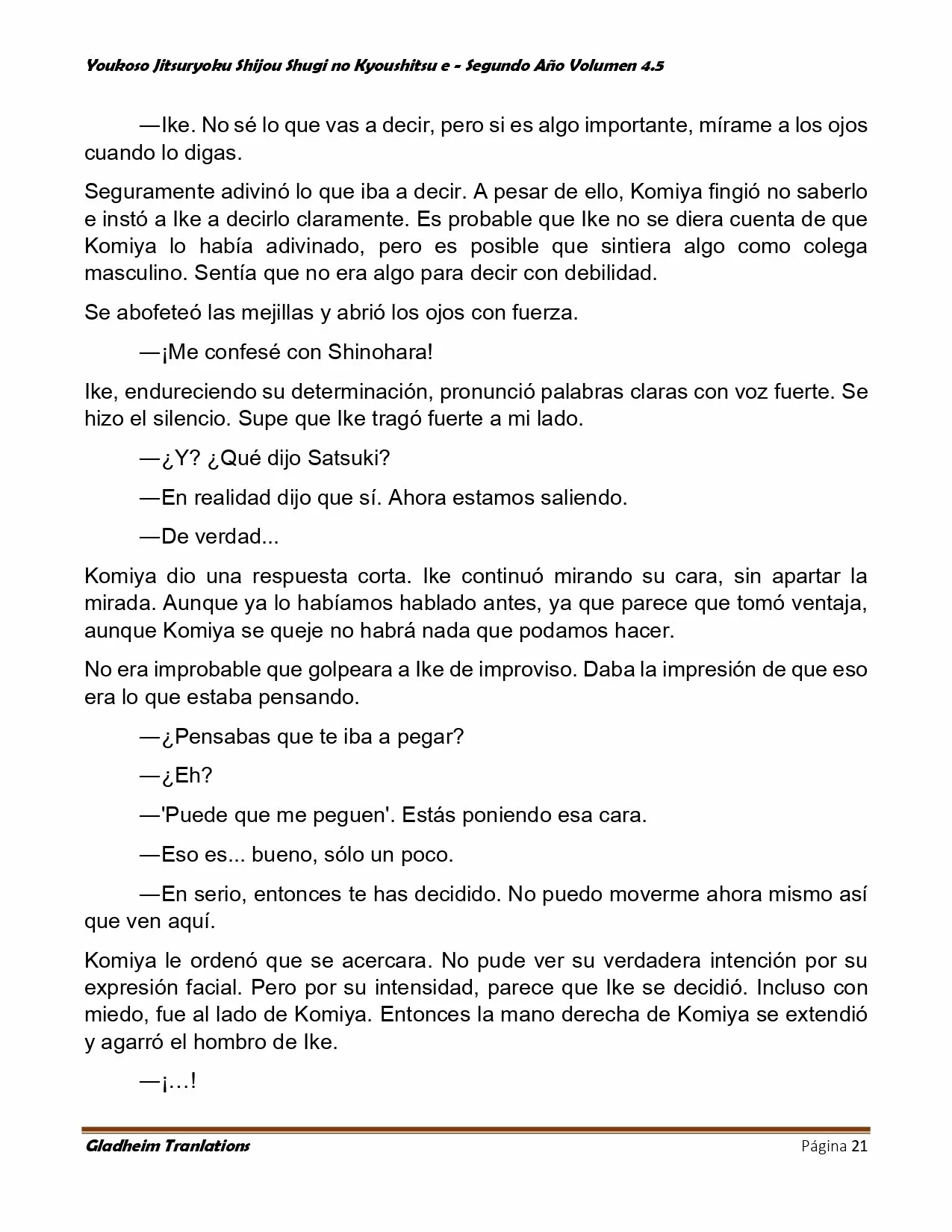 Página 21 del Manga