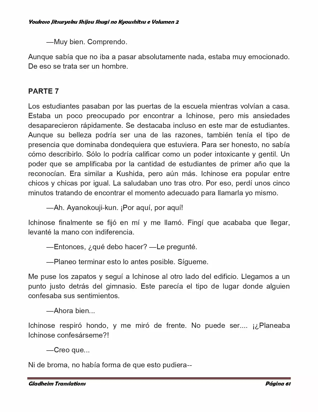 Página 61 del Manga