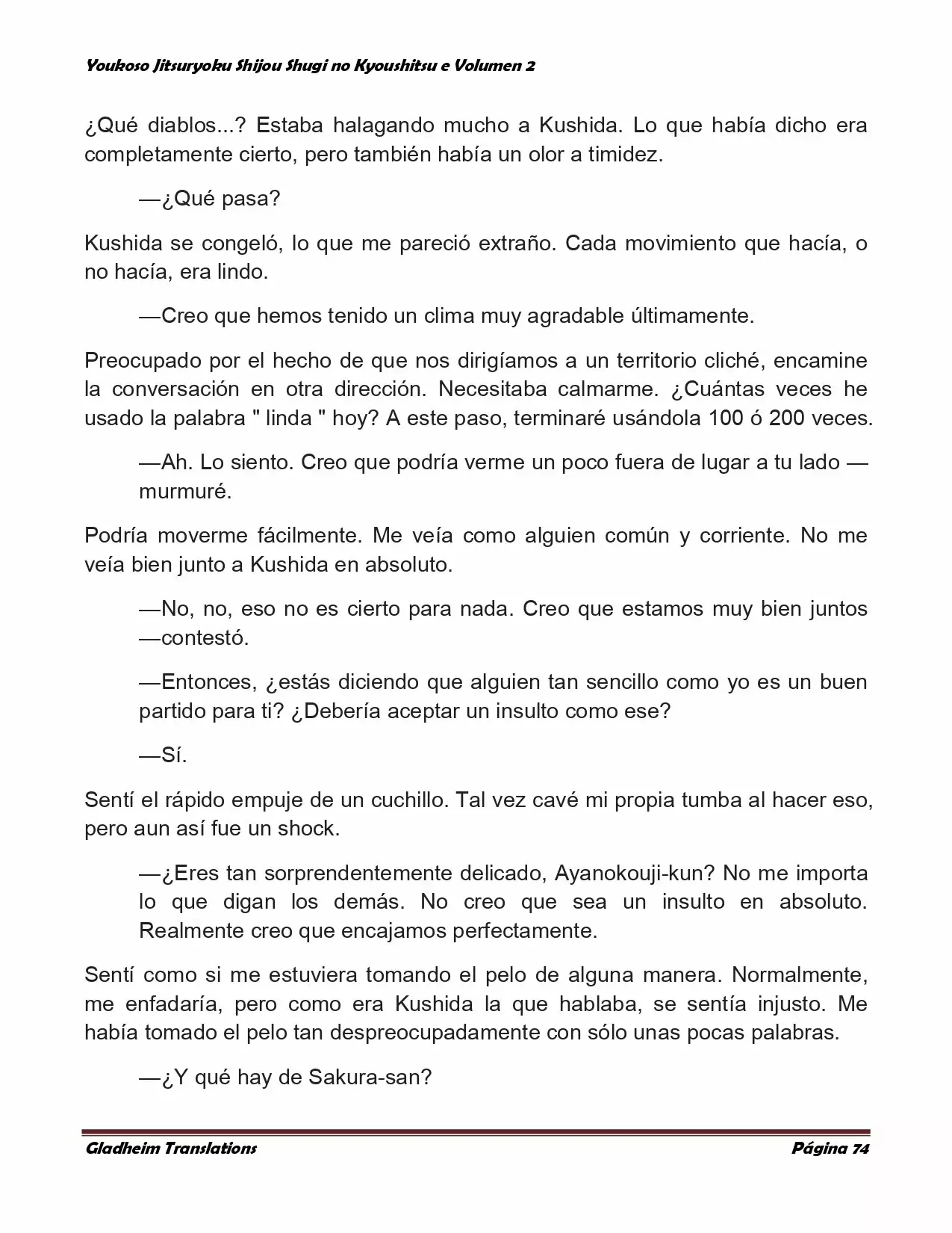 Página 74 del Manga