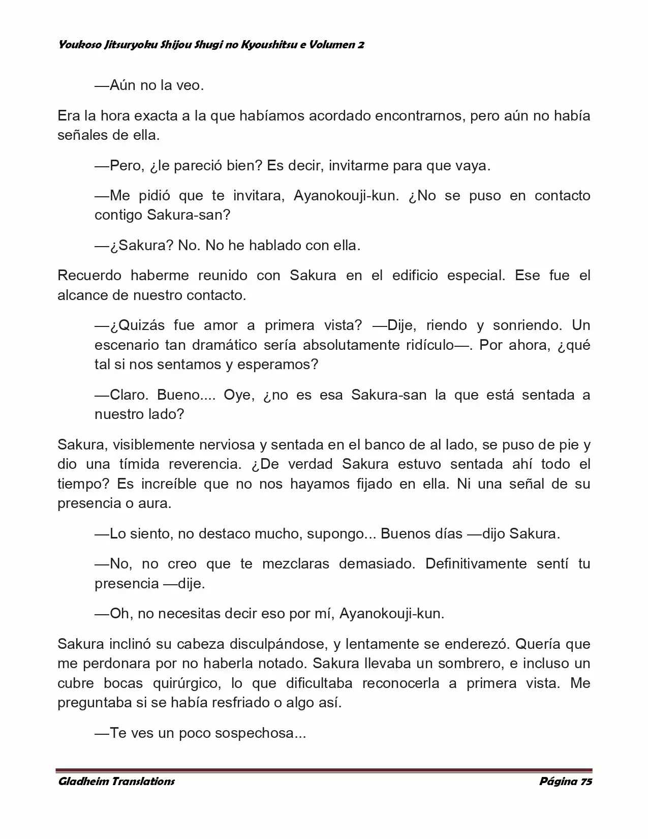 Página 75 del Manga