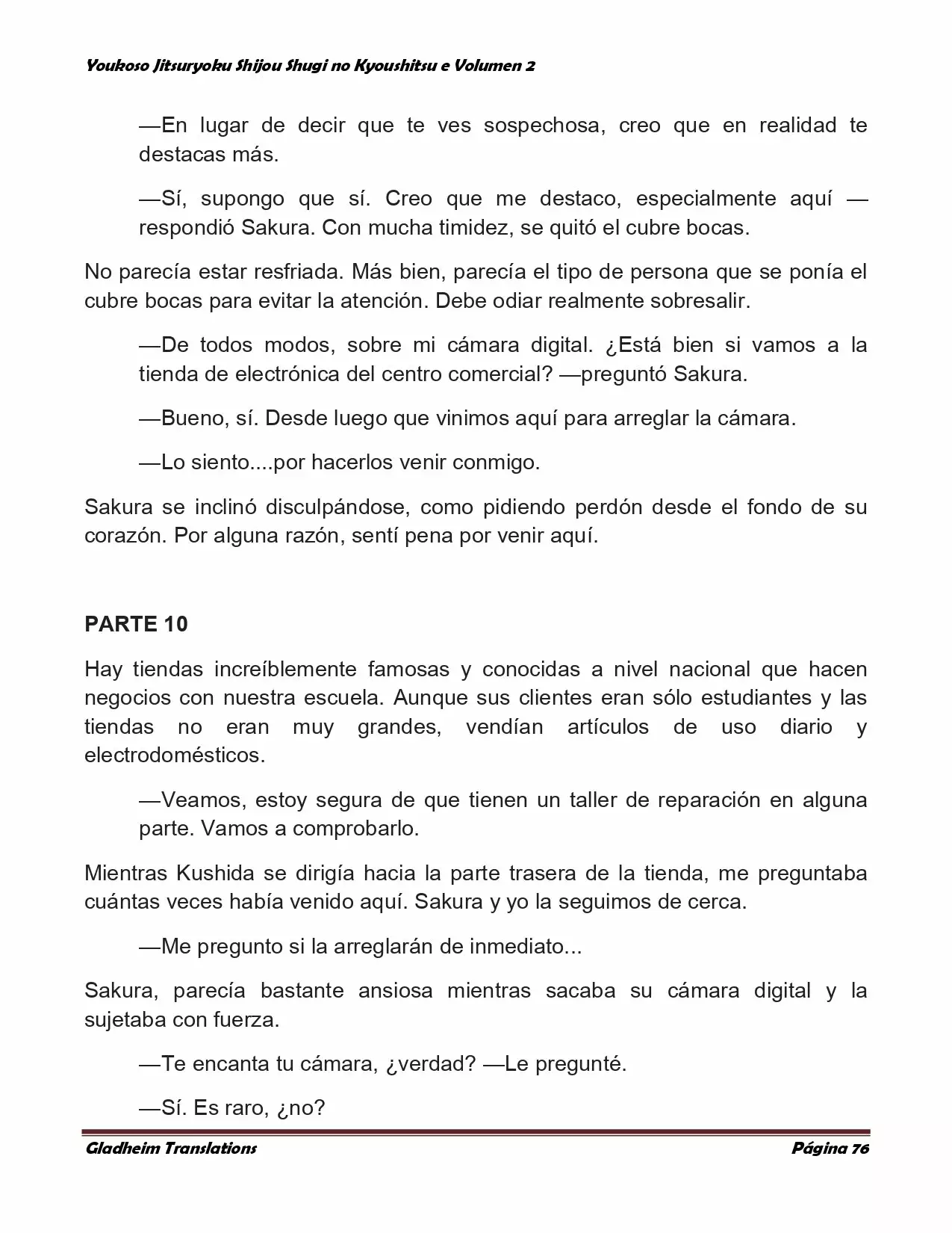 Página 76 del Manga