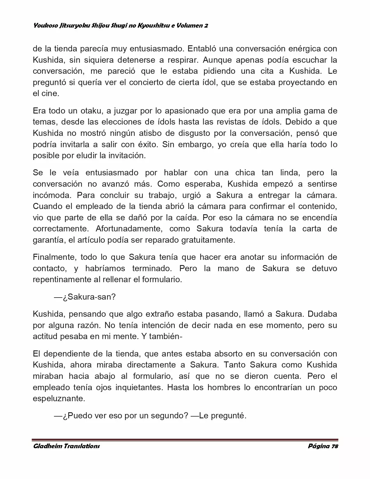 Página 78 del Manga