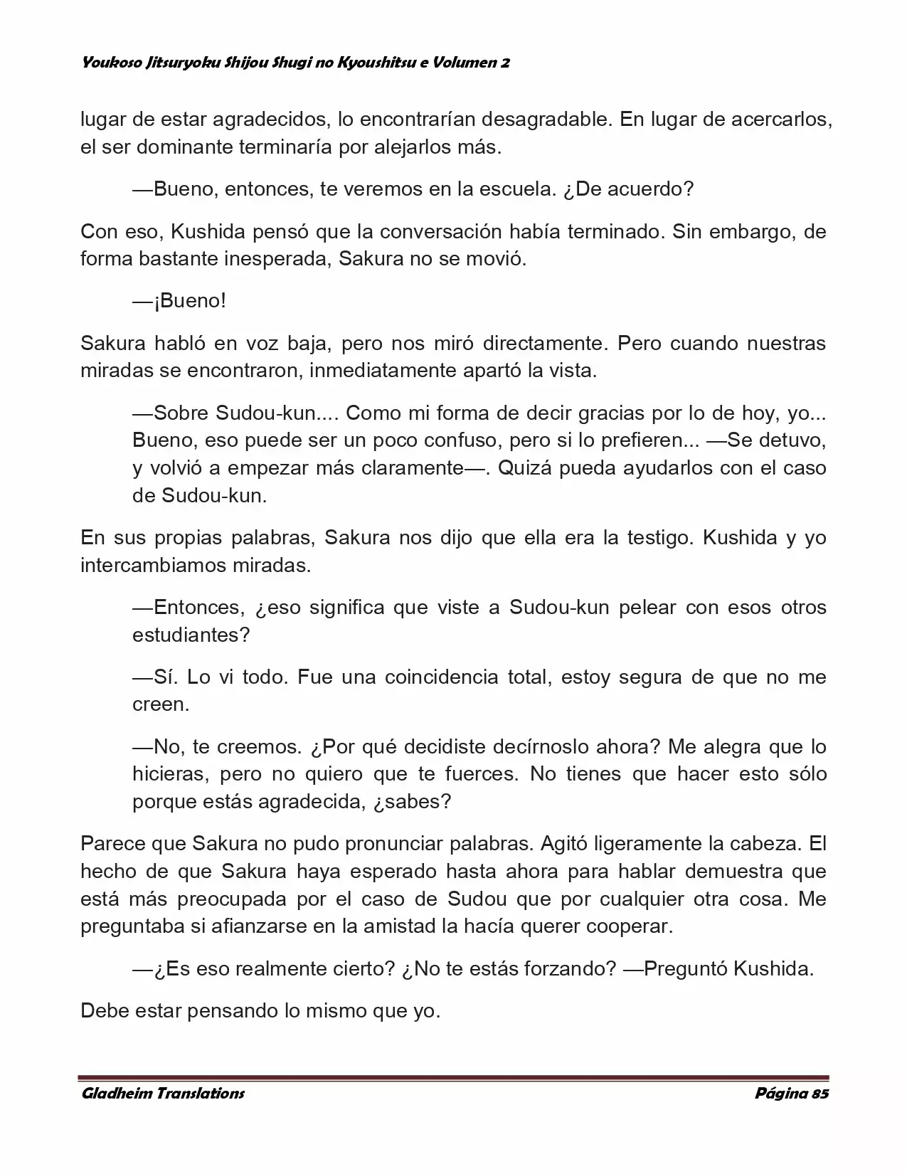 Página 85 del Manga