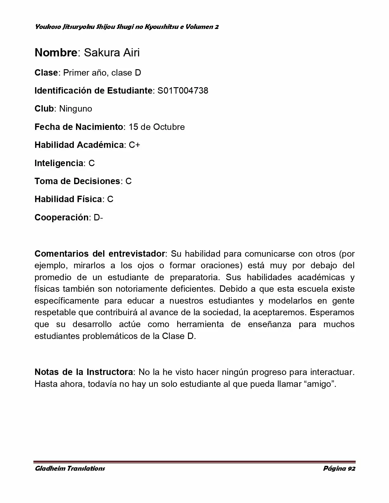 Página 92 del Manga