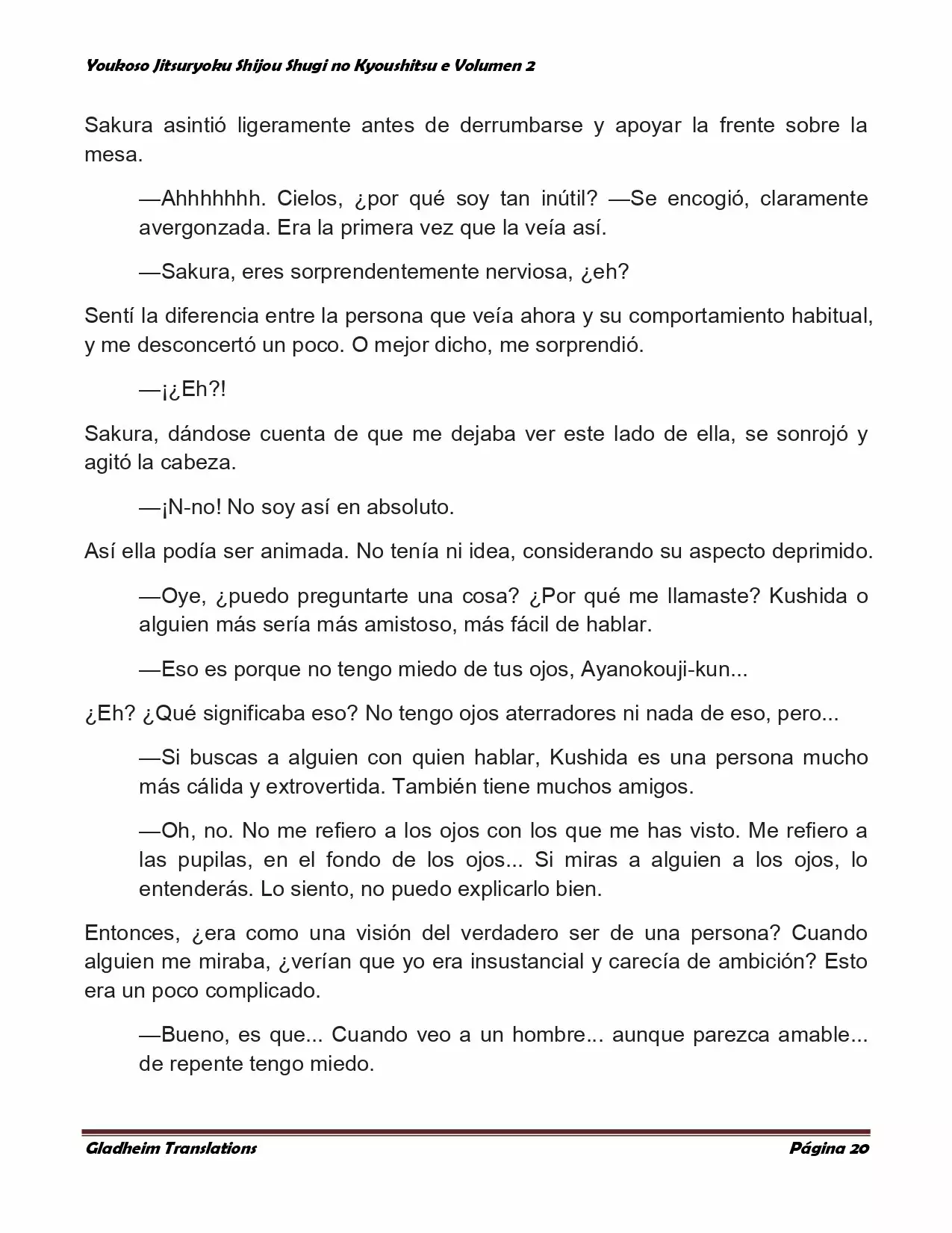 Página 20 del Manga