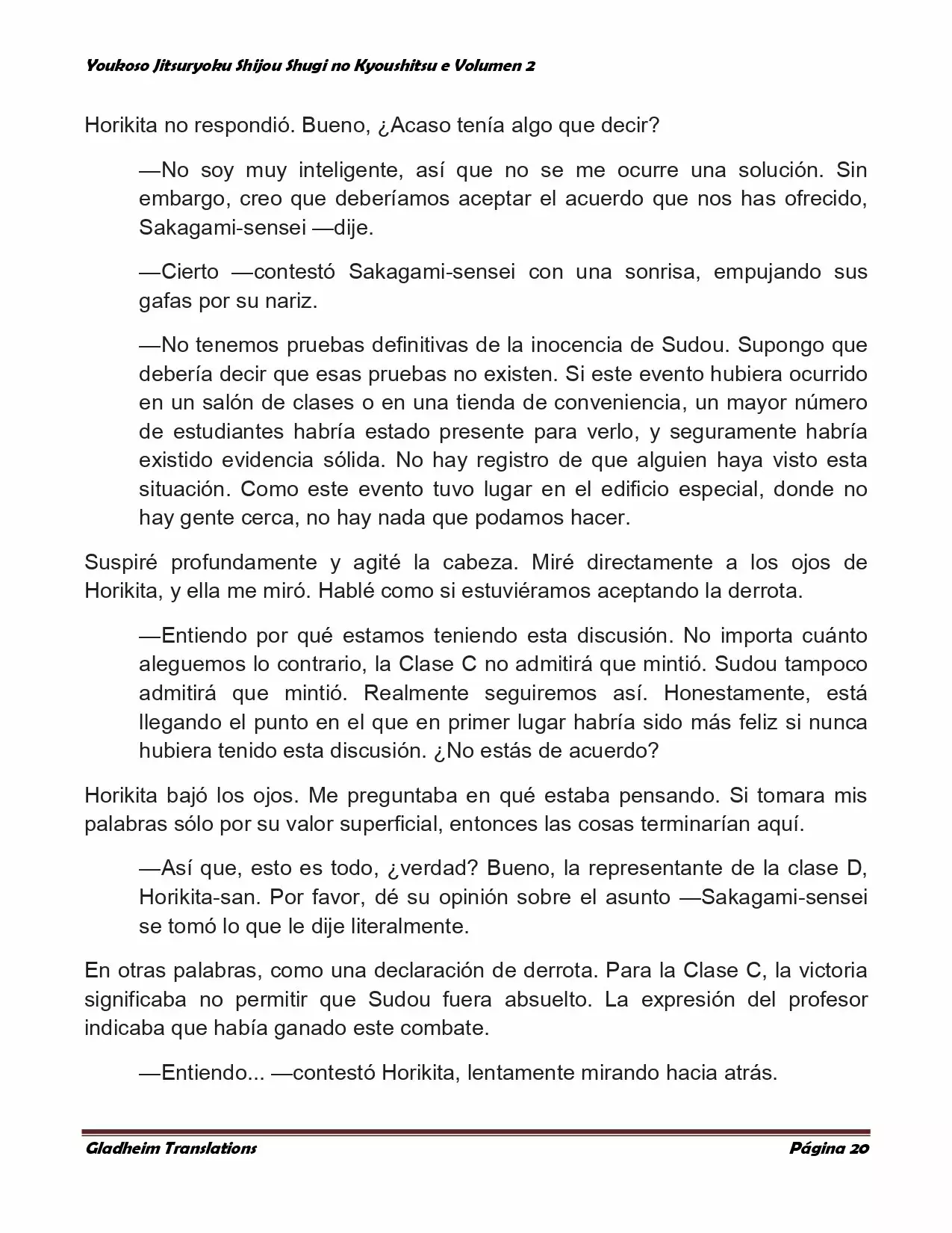 Página 20 del Manga