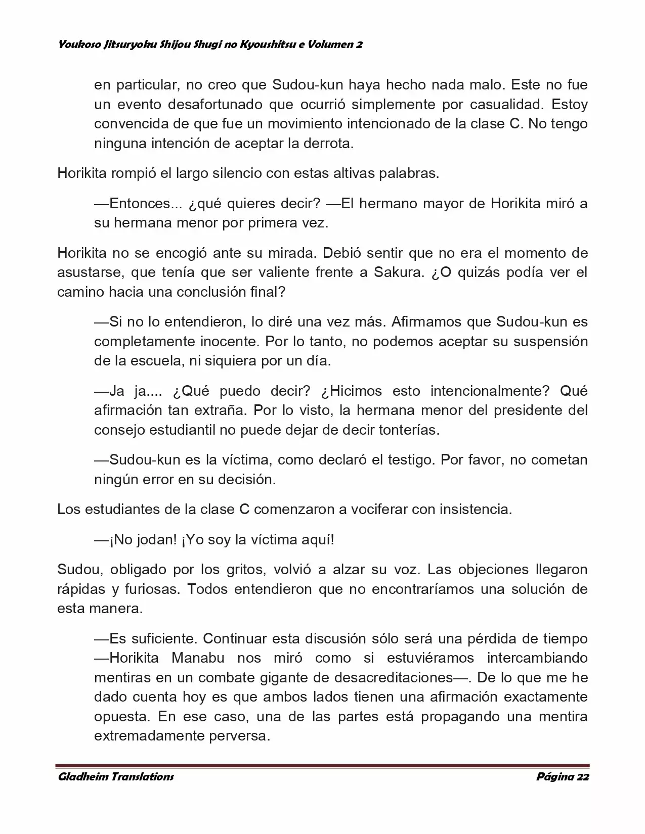 Página 22 del Manga