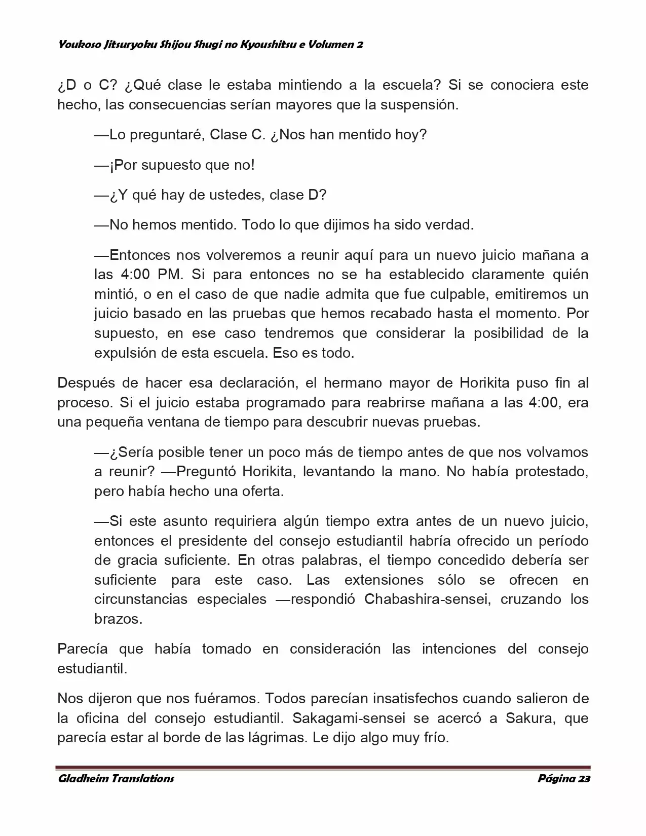 Página 23 del Manga